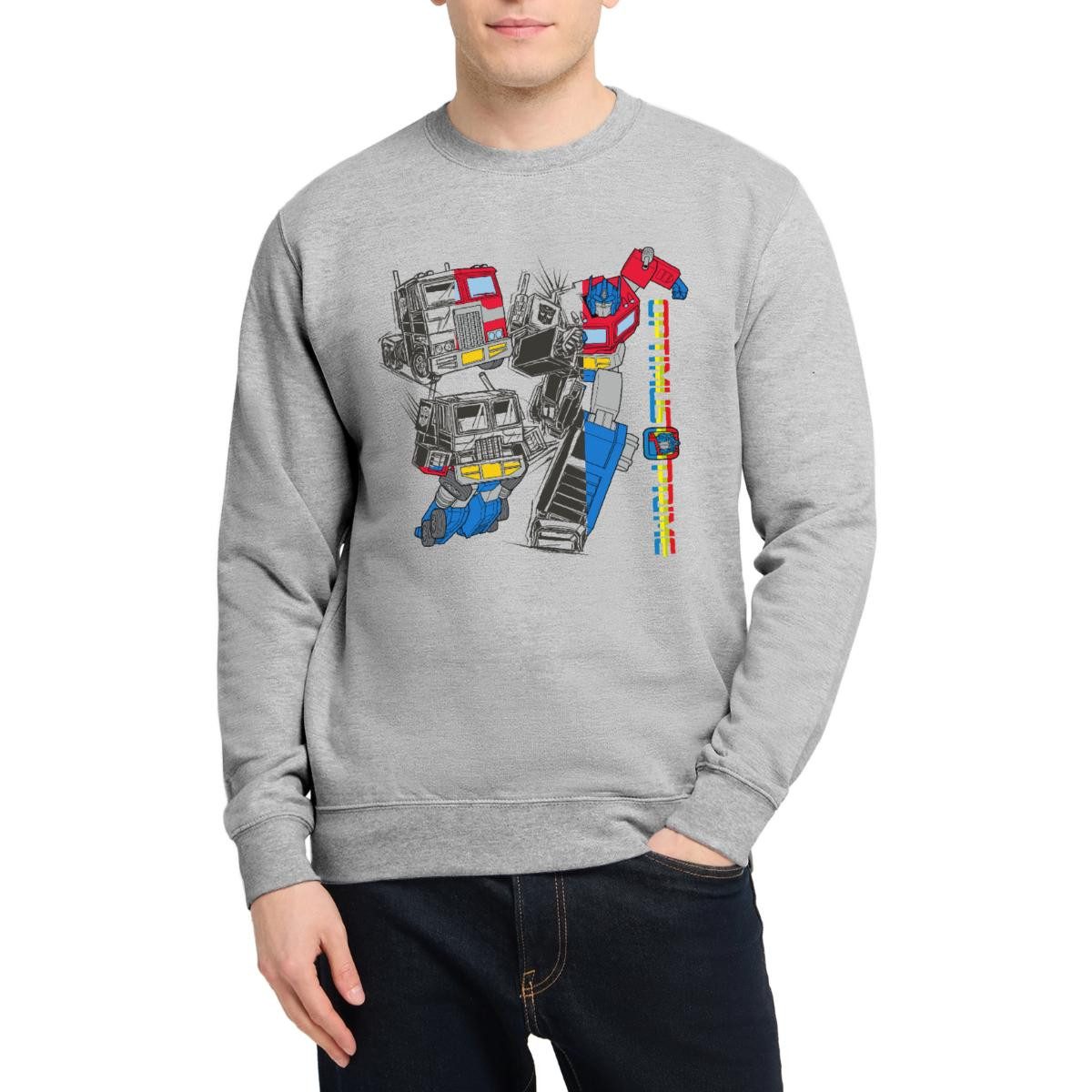 Spreadshirt Sweatshirt Transformers G1 Transformation Optimus Retro Unisex Pullover (1-tlg)