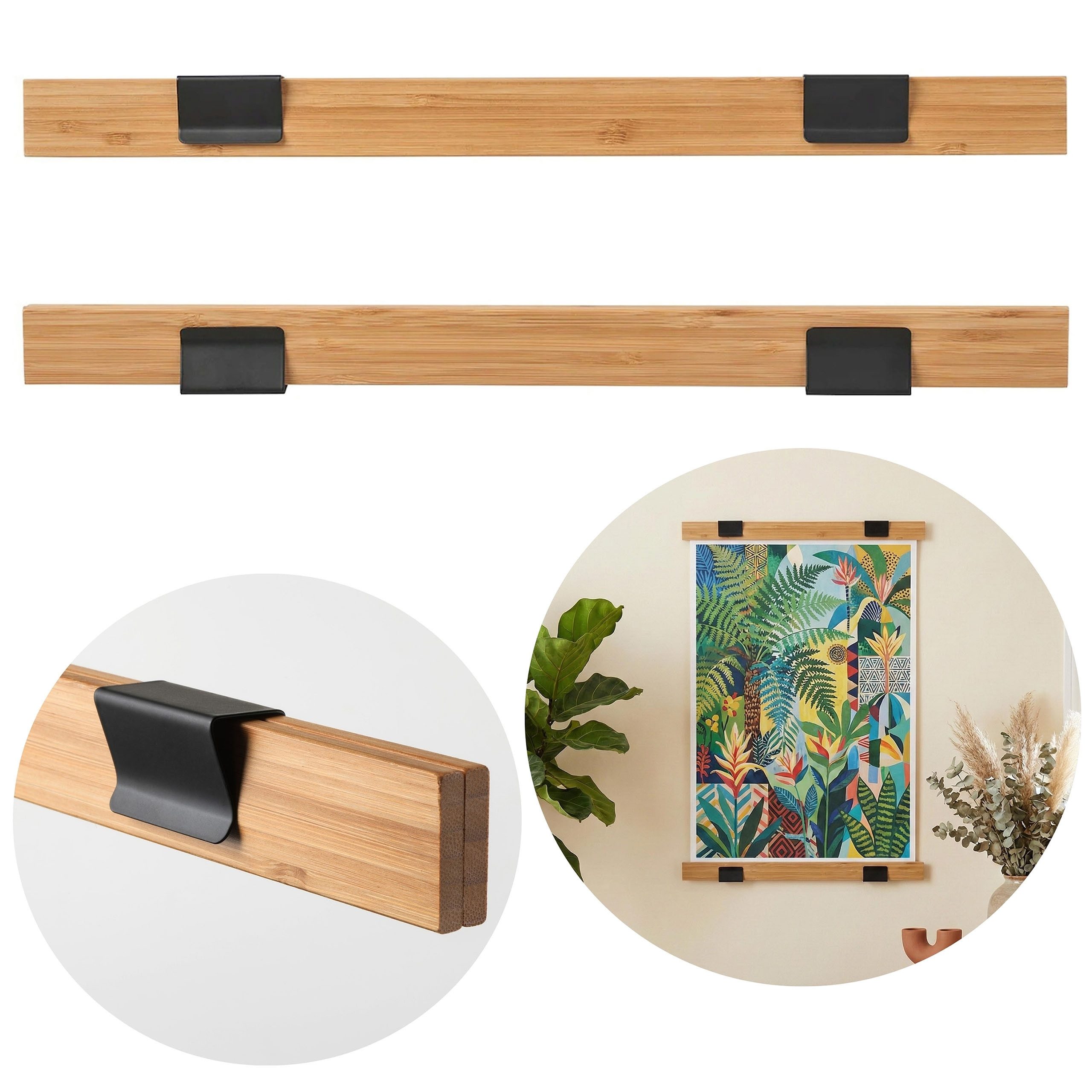 IKEA Bilderleiste VISBÄCK Bambus-Posterhalter – Posterleisten 40 cm, IKEA