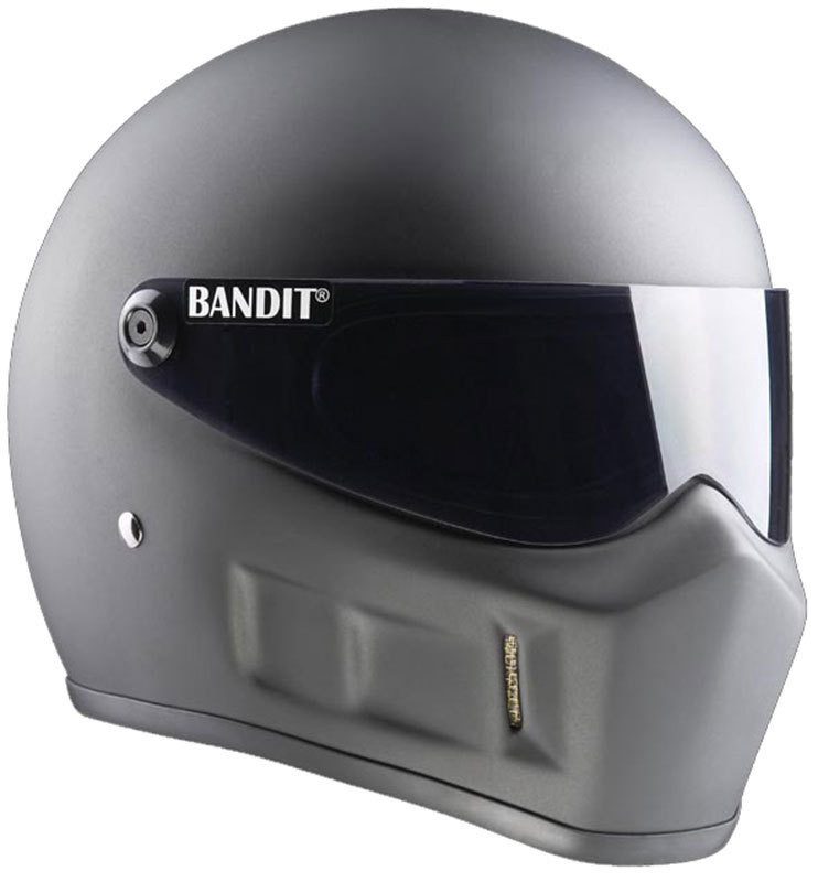 Bandit Motorradhelm Super Street 2 Helm Schwarz Matt