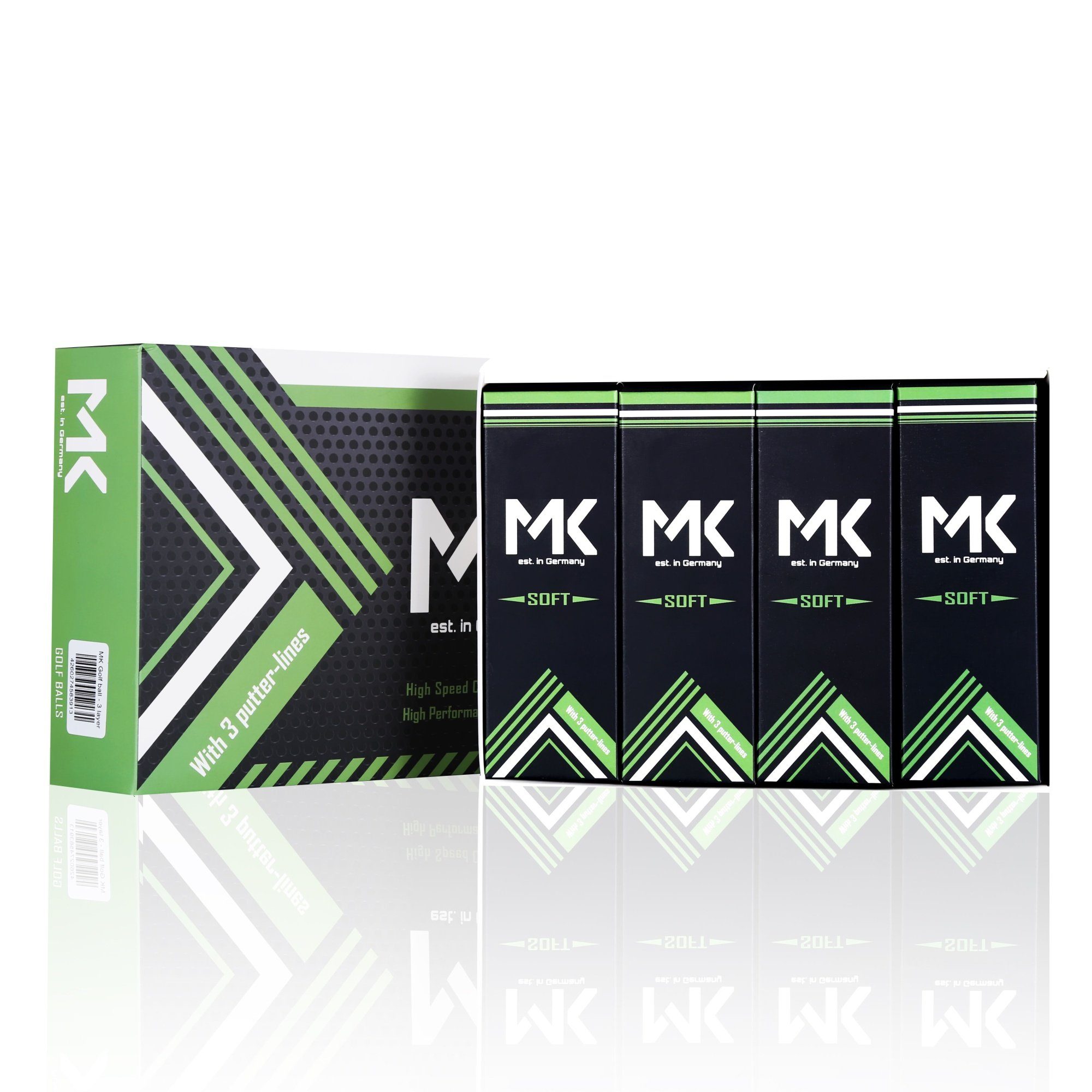 MK Golf Golfball Stück 2-lagig - Long 42.7mm Golfbälle MK 45.7g 12 Golf Range - 