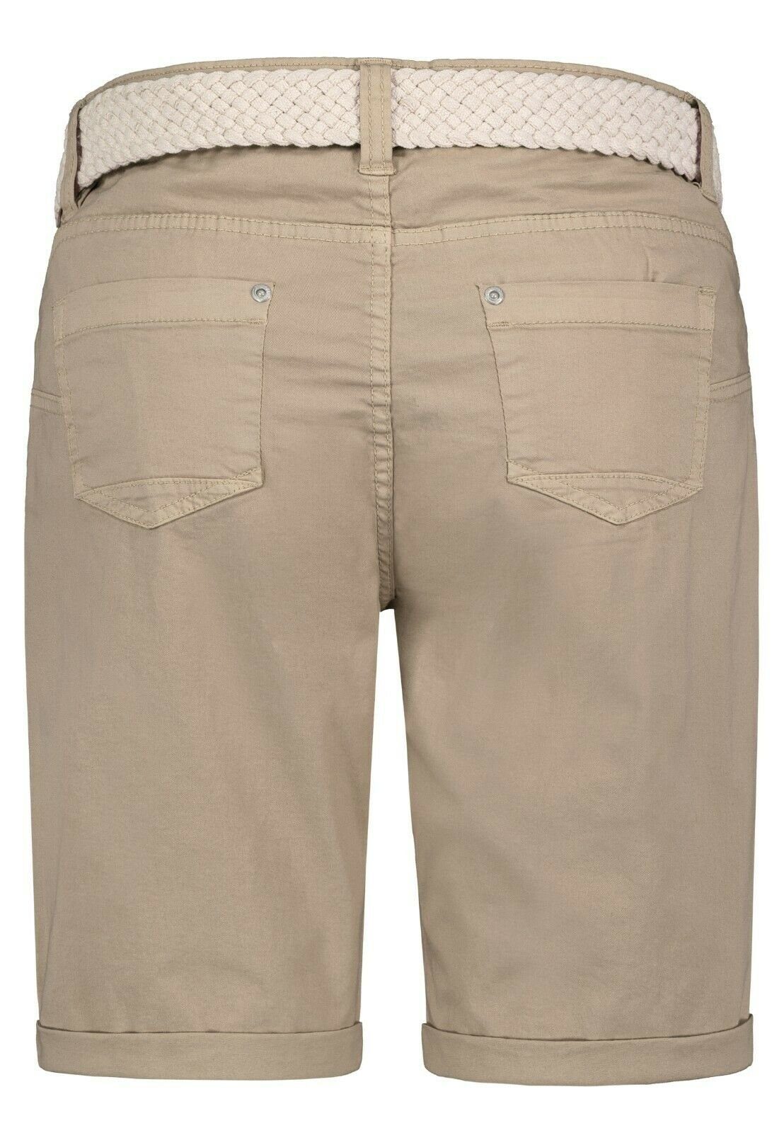 Stitch & Soul Bermudas Damen Short Bermuda kurze Hose Sommer Chino Stoff Hose mit Gürtel
