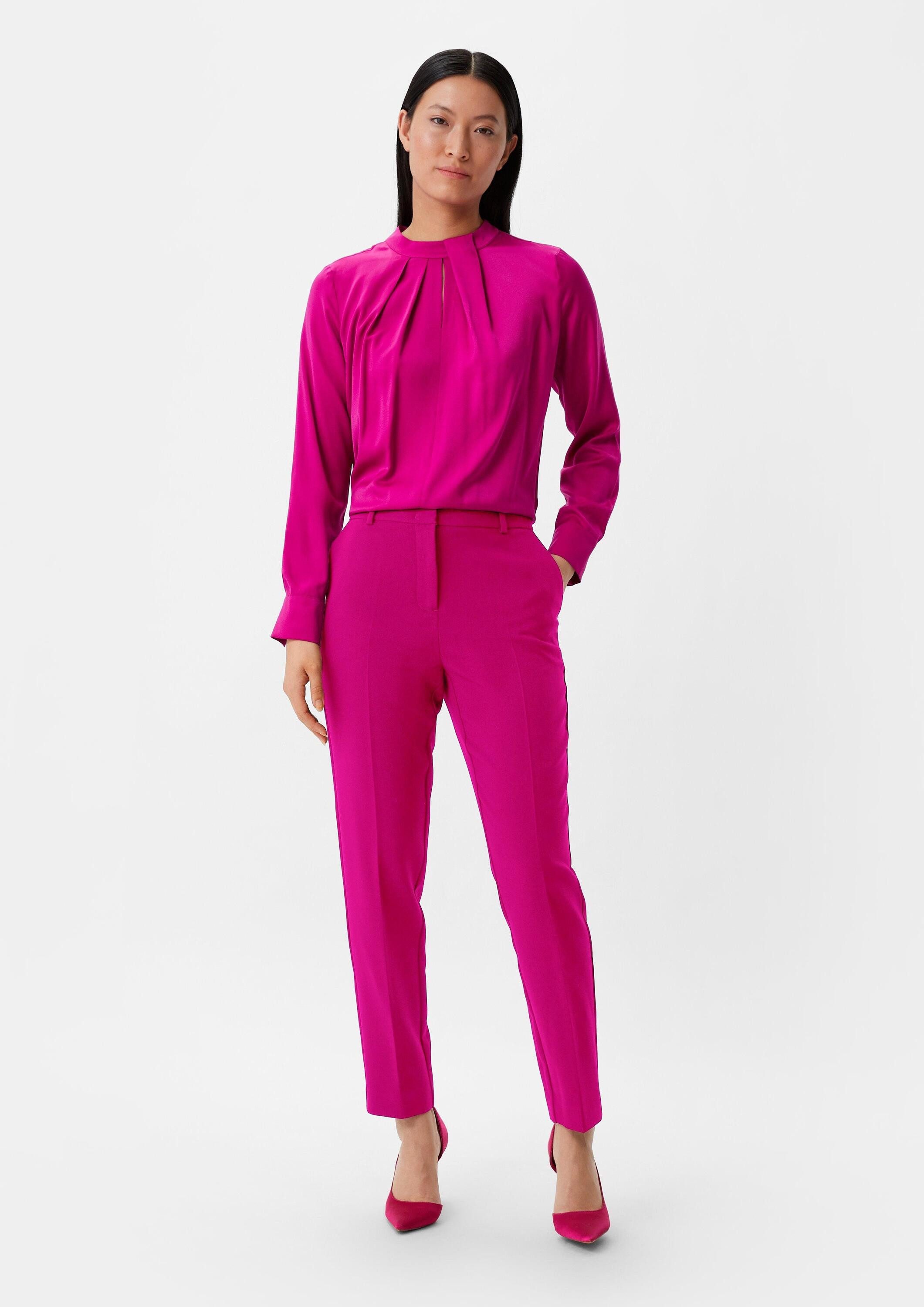 comma 7/8-Hose Hose Fließende Cigarette-Pants mit Bügelfalten