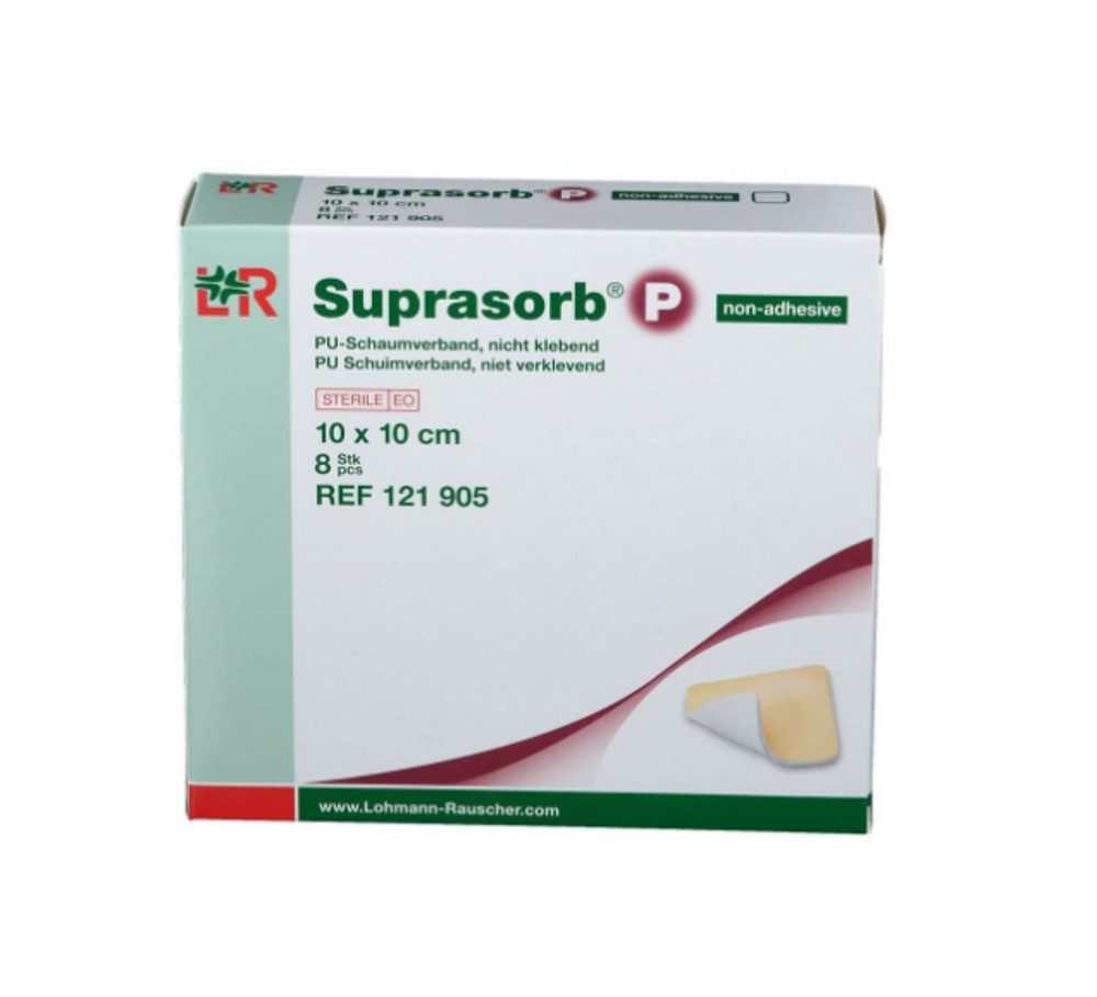 Lohmann & Rauscher GmbH & Co.KG Gips-und Verbandschutz SUPRASORB P PU-Schaumv.nicht klebend 10x10 cm, Saugfähiger Wundverband, Schmerfreier Verbandwechsel – Bild 5 von 5