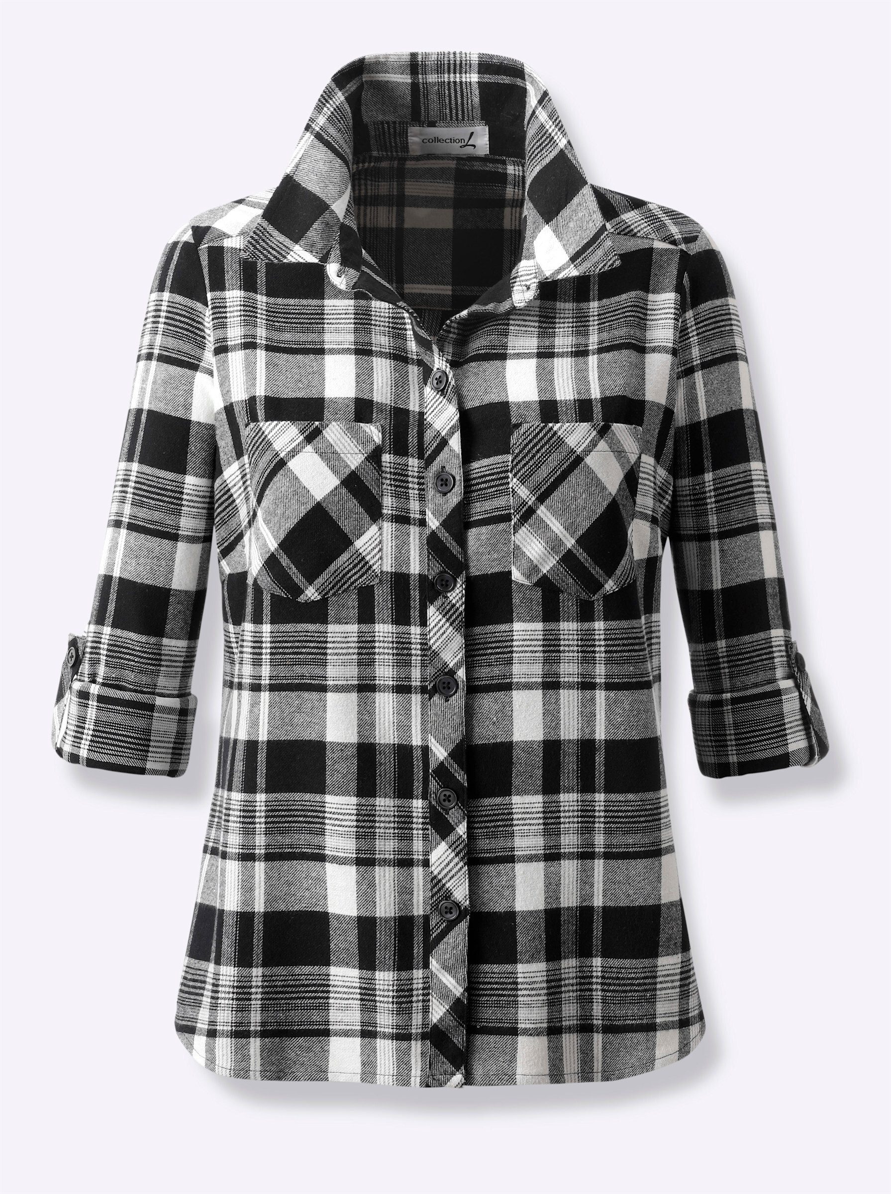 Klassische Bluse Flanellbluse