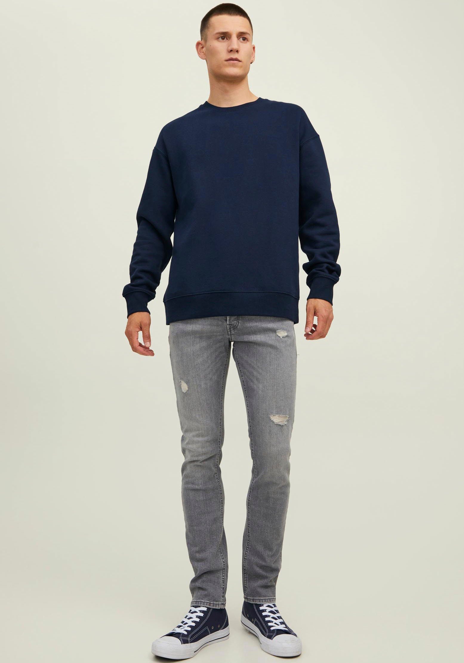 Jack & Blazer CREW Navy JJESTAR Sweatshirt NOOS SWEAT BASIC Jones NECK