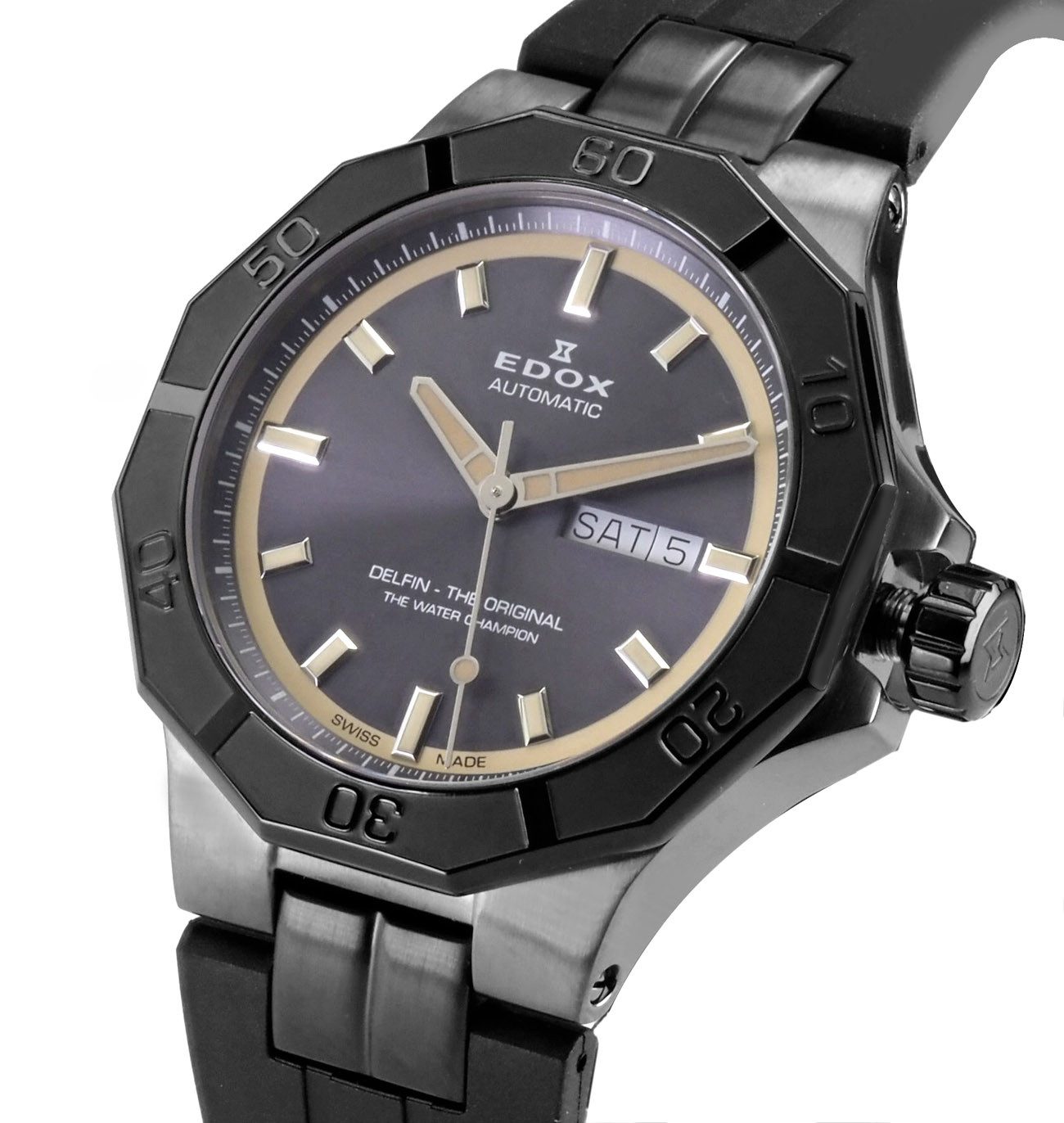 Edox Schweizer Uhr Automatik Herren Uhr 88008 37GNCA GBEI Delfin Delfin