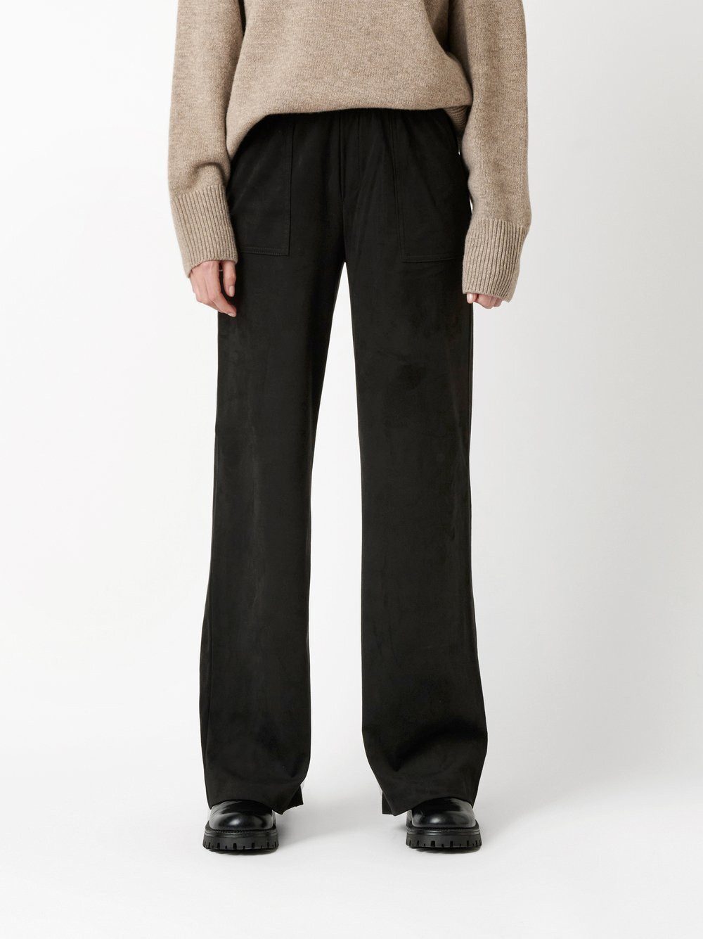 ROSNER Palazzohose Mara_369 in Velourleder-Optik günstig online kaufen