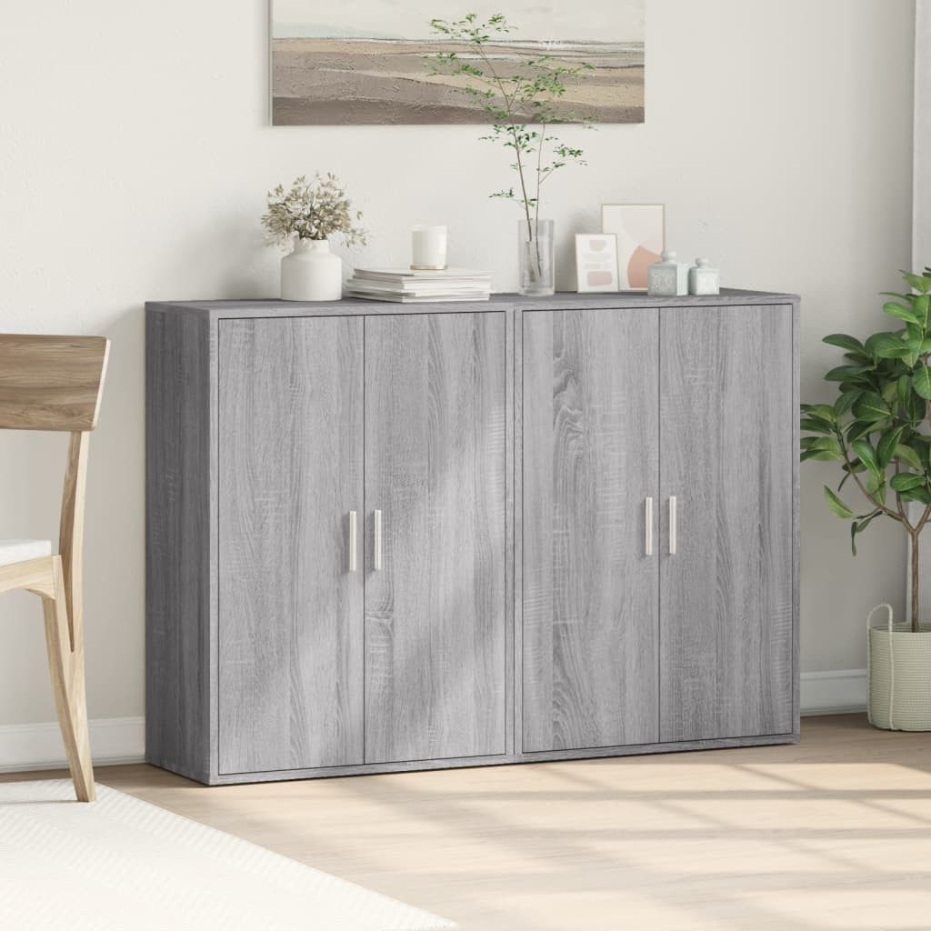 vidaXL Sideboard Sideboards 2 Stk. Grau günstig online kaufen
