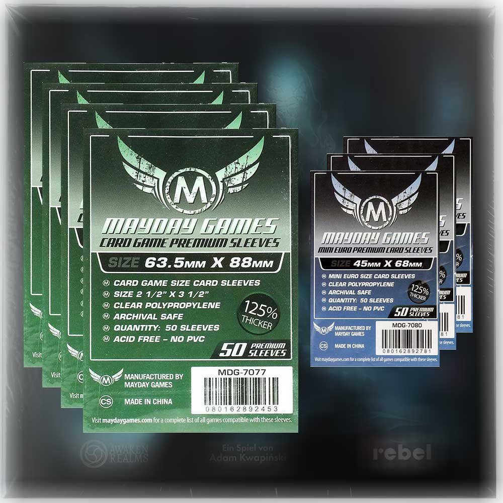 Mayday Games Spiel Premium Sleeves Hüllen 7077 + 7080 Vorteilspack für Nemesis