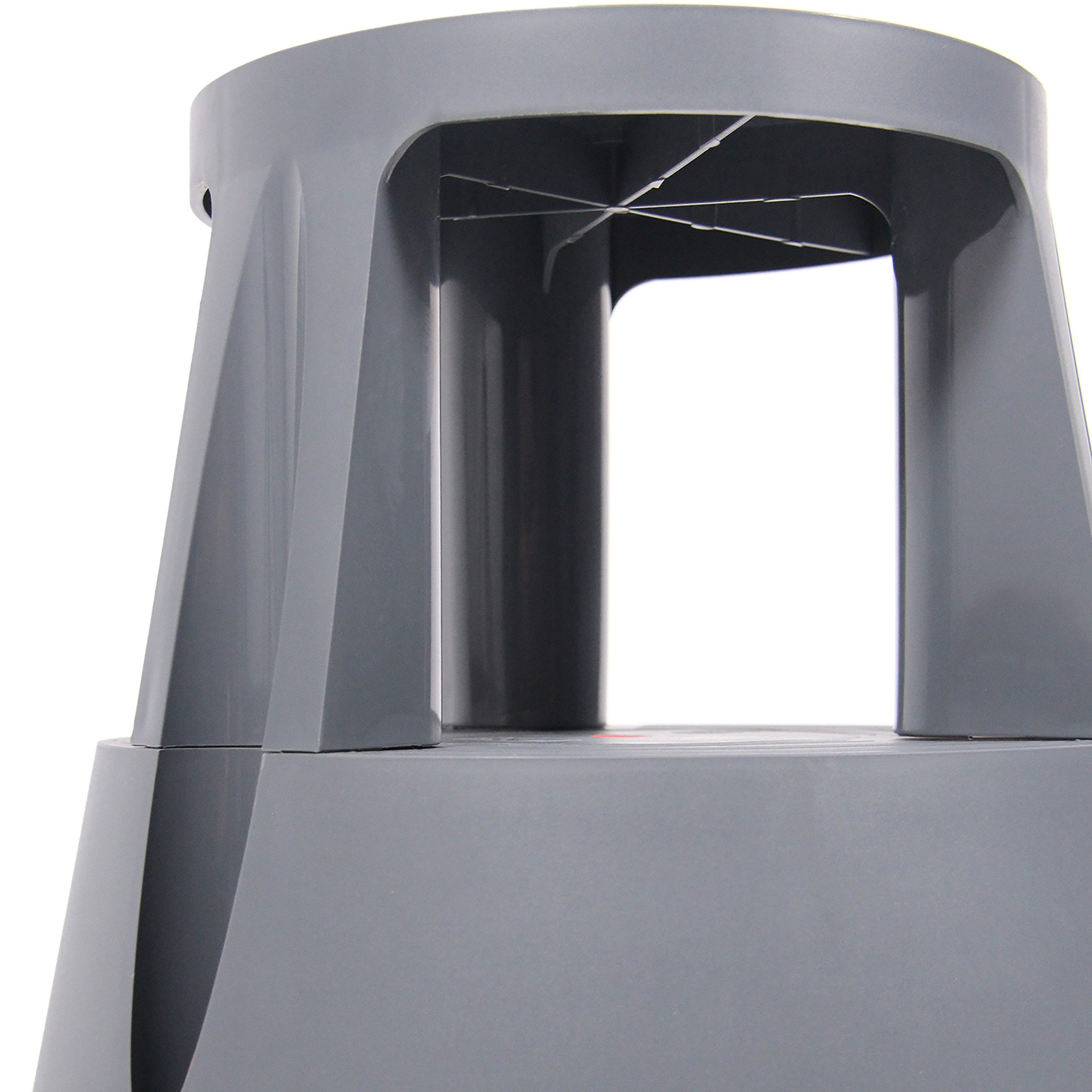 hjh OFFICE Tritthocker Tritthocker TIO-M I Kunststoff, Rollhocker