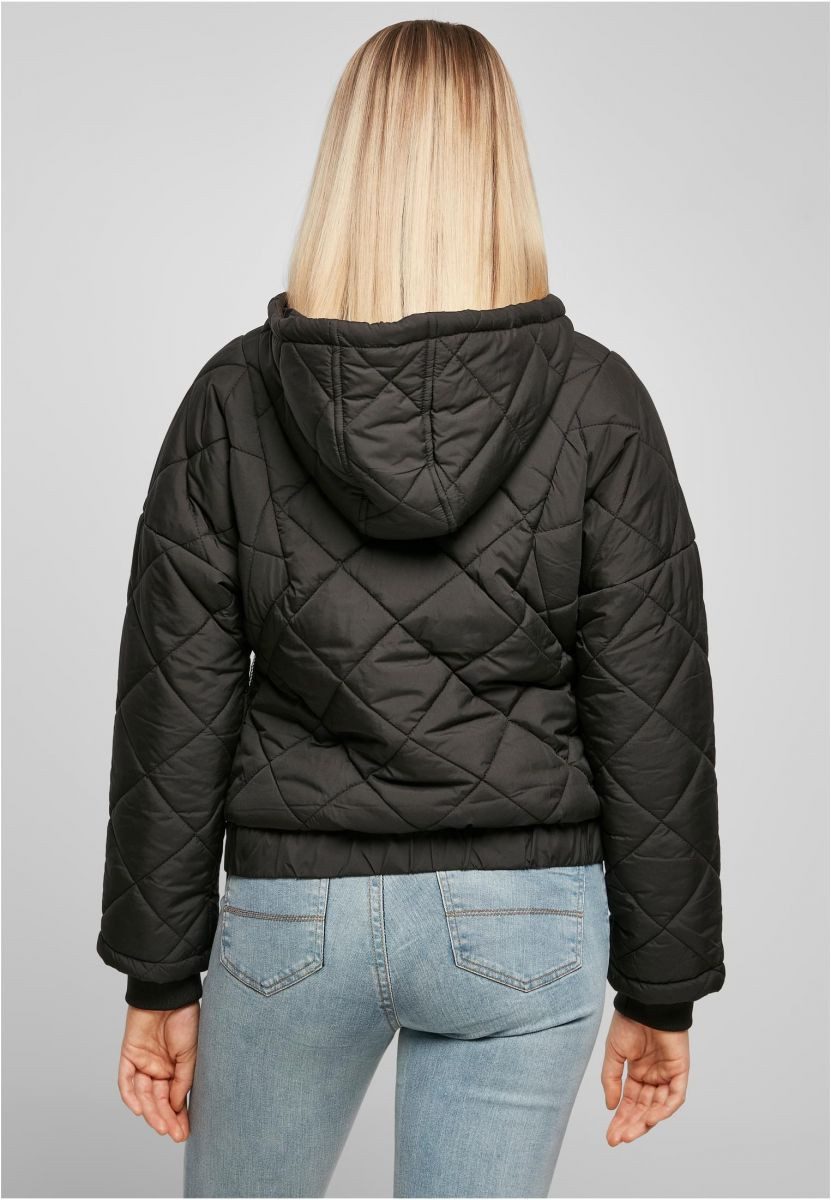 URBAN CLASSICS Outdoorjacke Ladies Oversized Diamond Quilted Pull Over Jacket Steppjacke