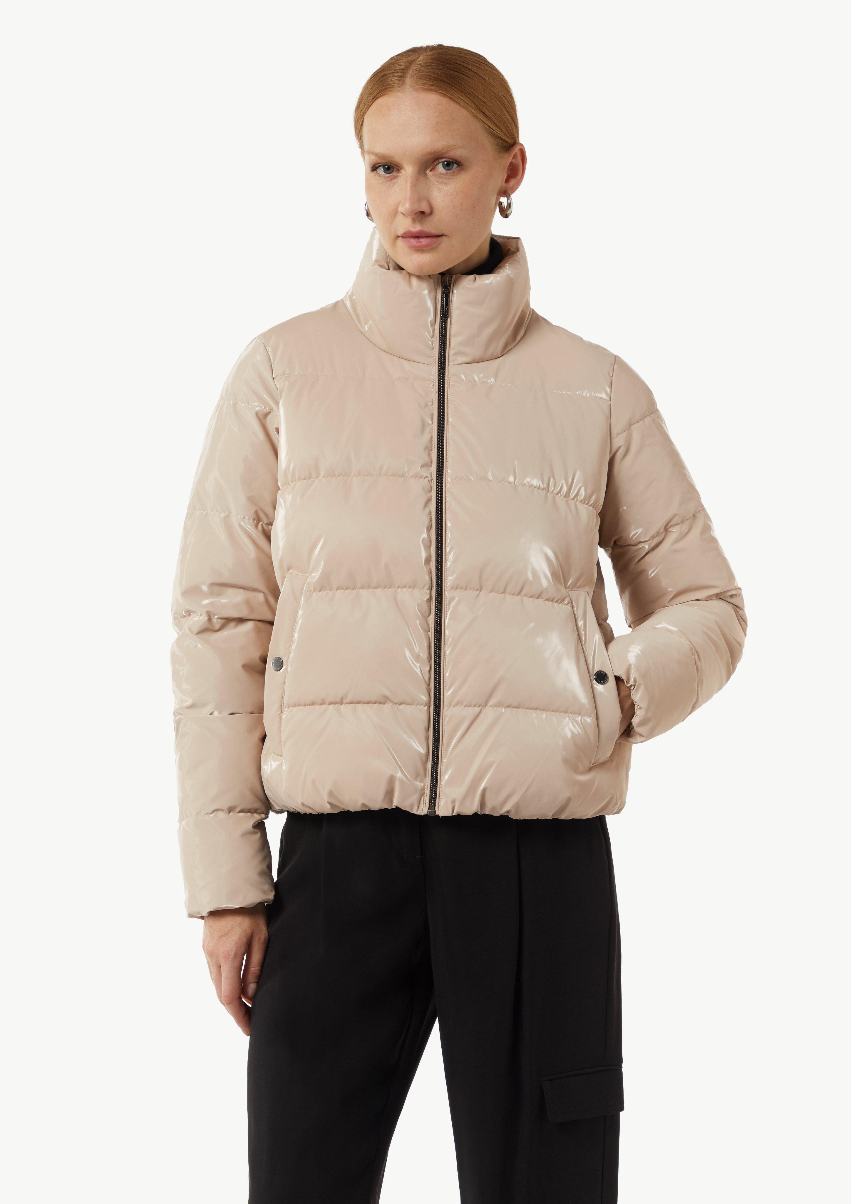 Kurzjacke Glänzende Jacke mit Steppung