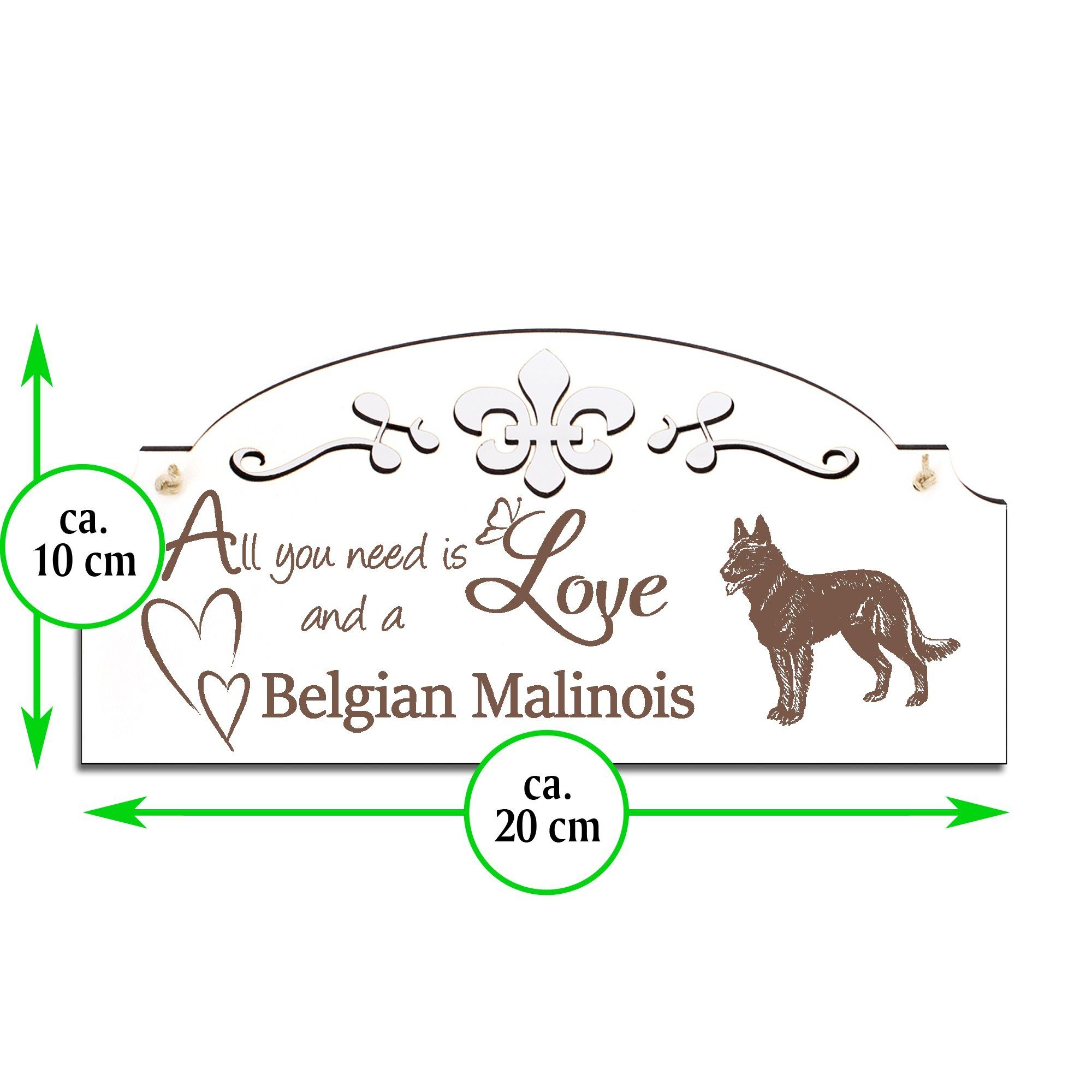 Dekolando Hängedekoration is Malinois belgischer 20x10cm you All Deko need Schäferhund Love