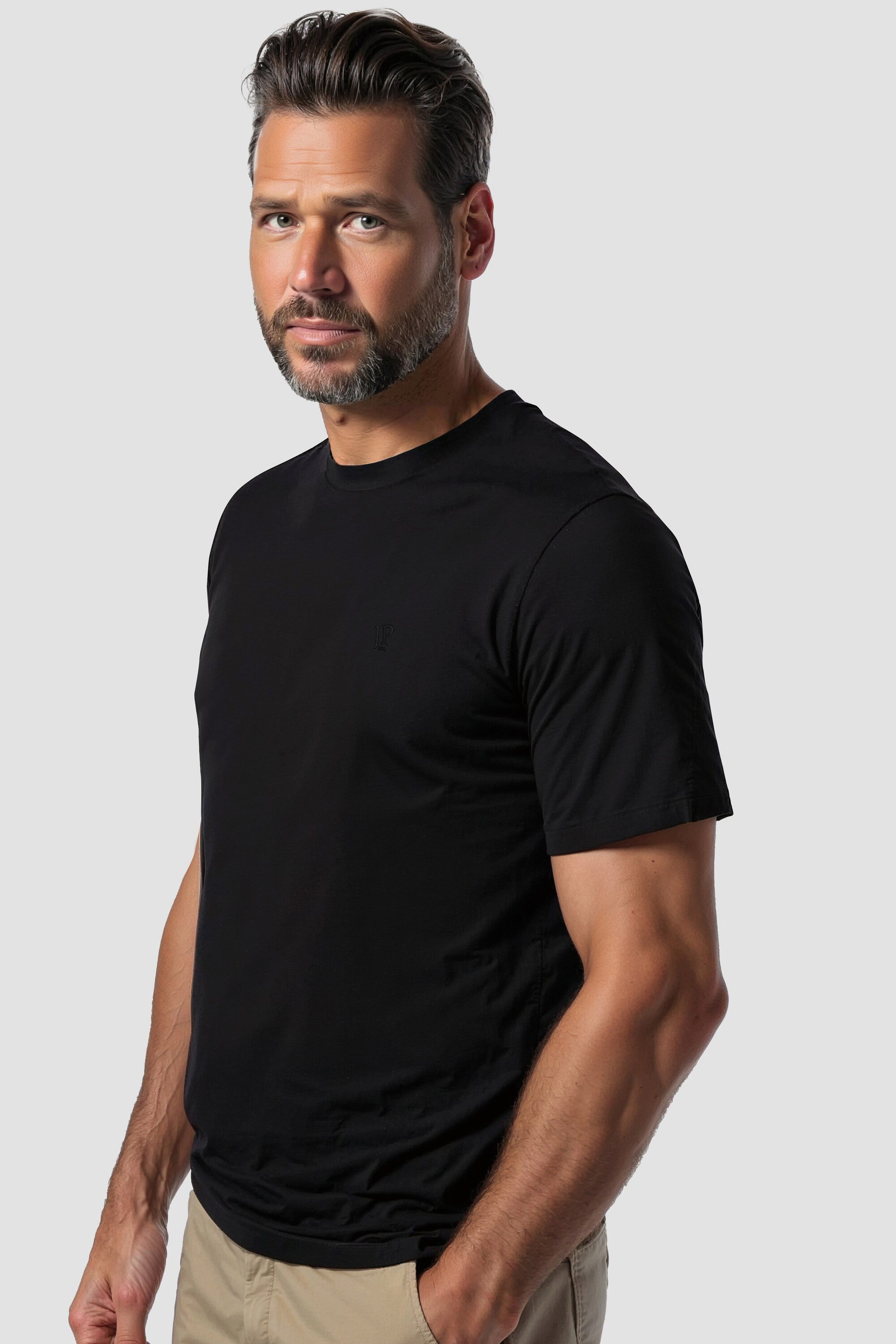 JP1880 T-Shirt T-Shirt Bauchfit Basic Halbarm