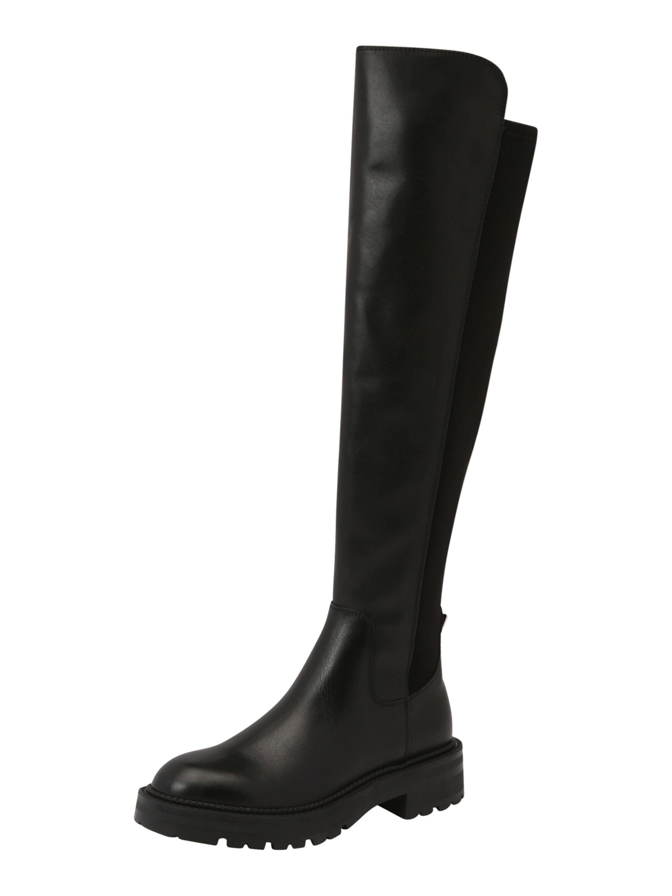 Damen-Stiefel, Einfarbig, Lederkette, Seitlicher Re Produktbild-Vorschau 10
