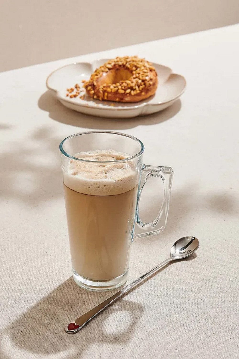 Pasabahce Cappuccinotasse Pasabahce Vela Teeglas mit Henkel 6er Set, Glas