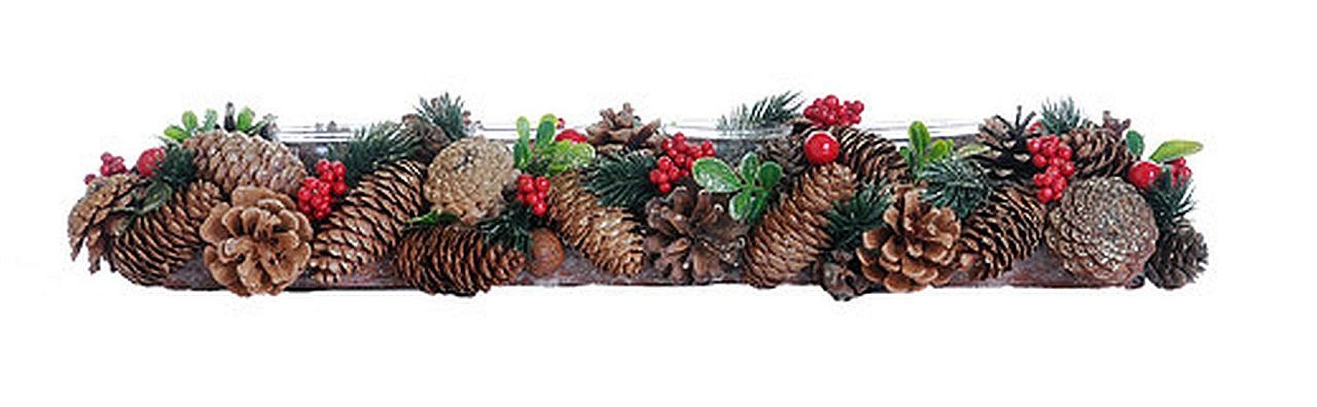 Small-Preis Adventsleuchter Adventsgesteck mit 4 Teelichthaltern in Weihnac günstig online kaufen