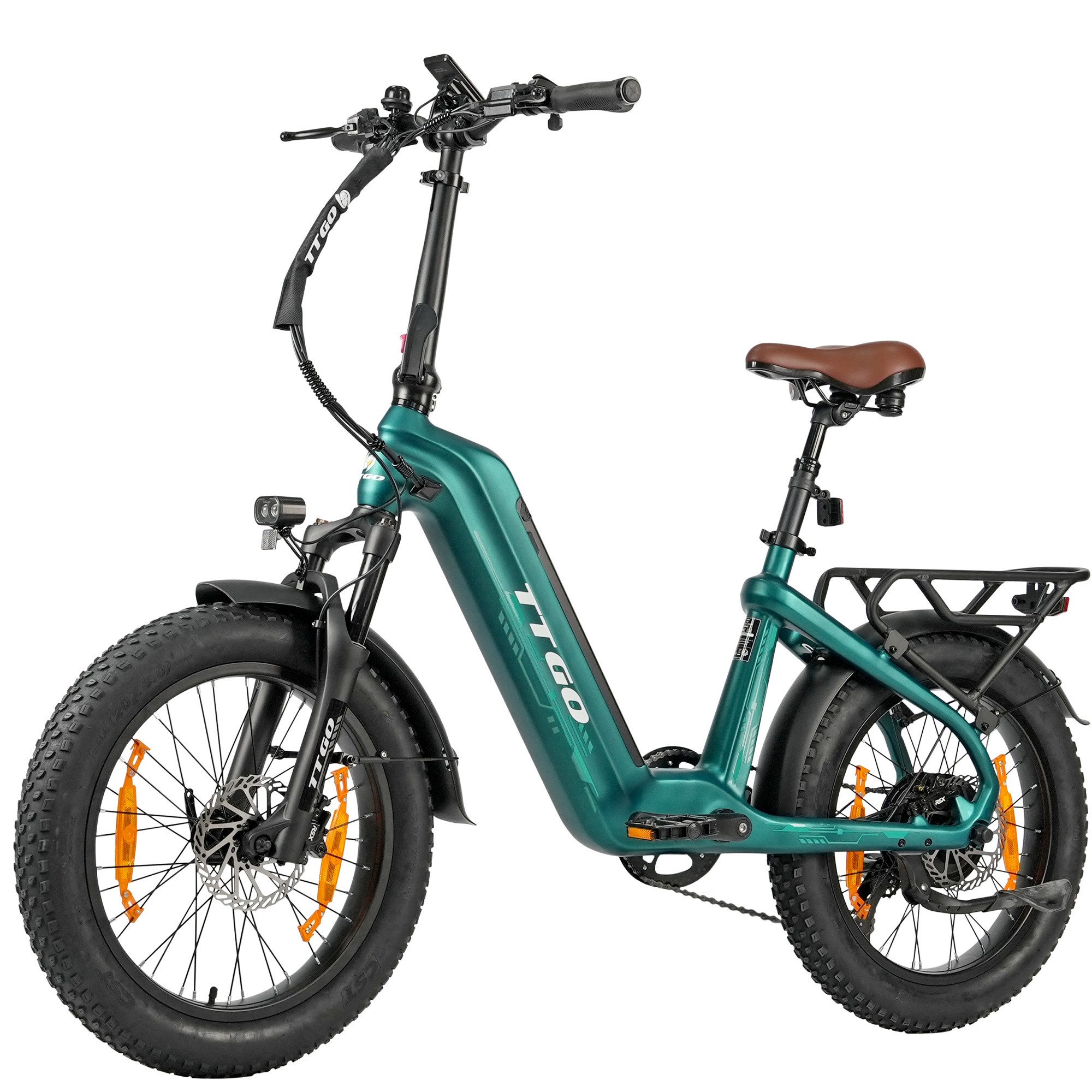 Vankel E-Bike Cityrad 20"3" Zoll E-Fahrrad Damen u. Herren 864WH Pedelec, 48V 18AH 150 km, Kettenschaltung, Heckmotor, 864 Wh, (Beleuchtungsset mit Batterieladegerät, Batterieschlüssel, Werkzeug), Carbon-E-Bike mit Federgabel, hydraulischen Bremsen & 20" Fat-Reifen
