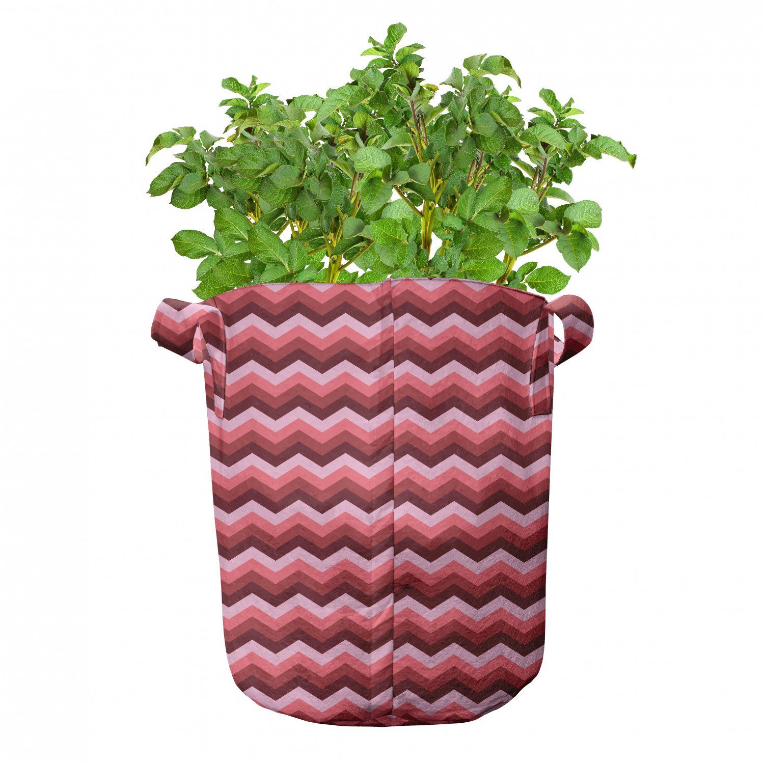 Abakuhaus Pflanzkübel hochleistungsfähig Stofftöpfe Modernes mit Rosa für Pflanzen, Zigzag Griffen weibliches