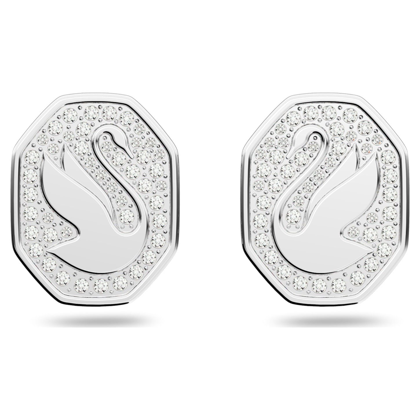 Swarovski Paar Ohrstecker Swarovski Ohrstecker 5621097 Signum Schwan, Weiss, Rhodiniert (kein Set, 2-tlg., inkl. edelm Schmucketui)