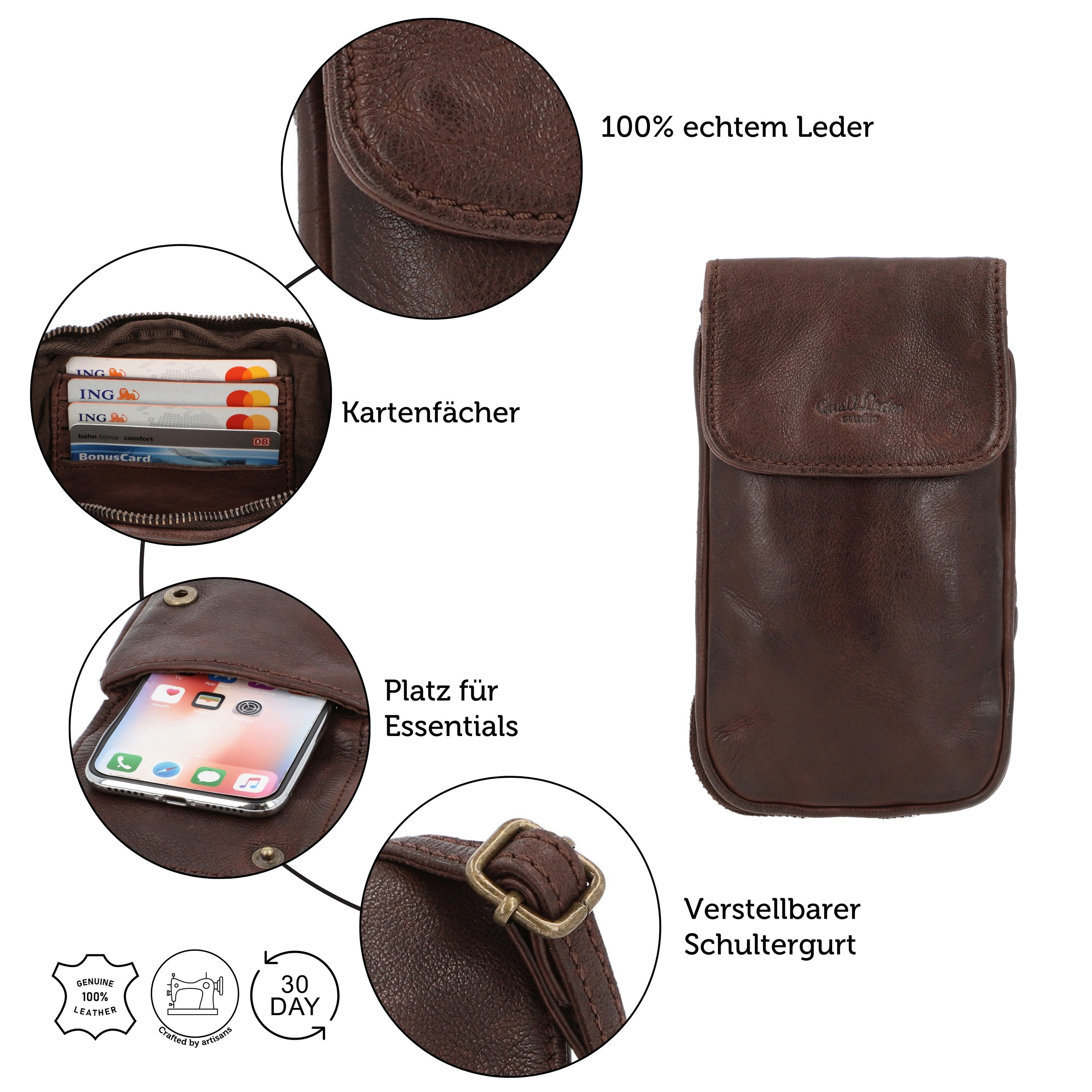 Gusti Leder Umhängetasche Gusti Leder Umhängetasche Estera (1-tlg)