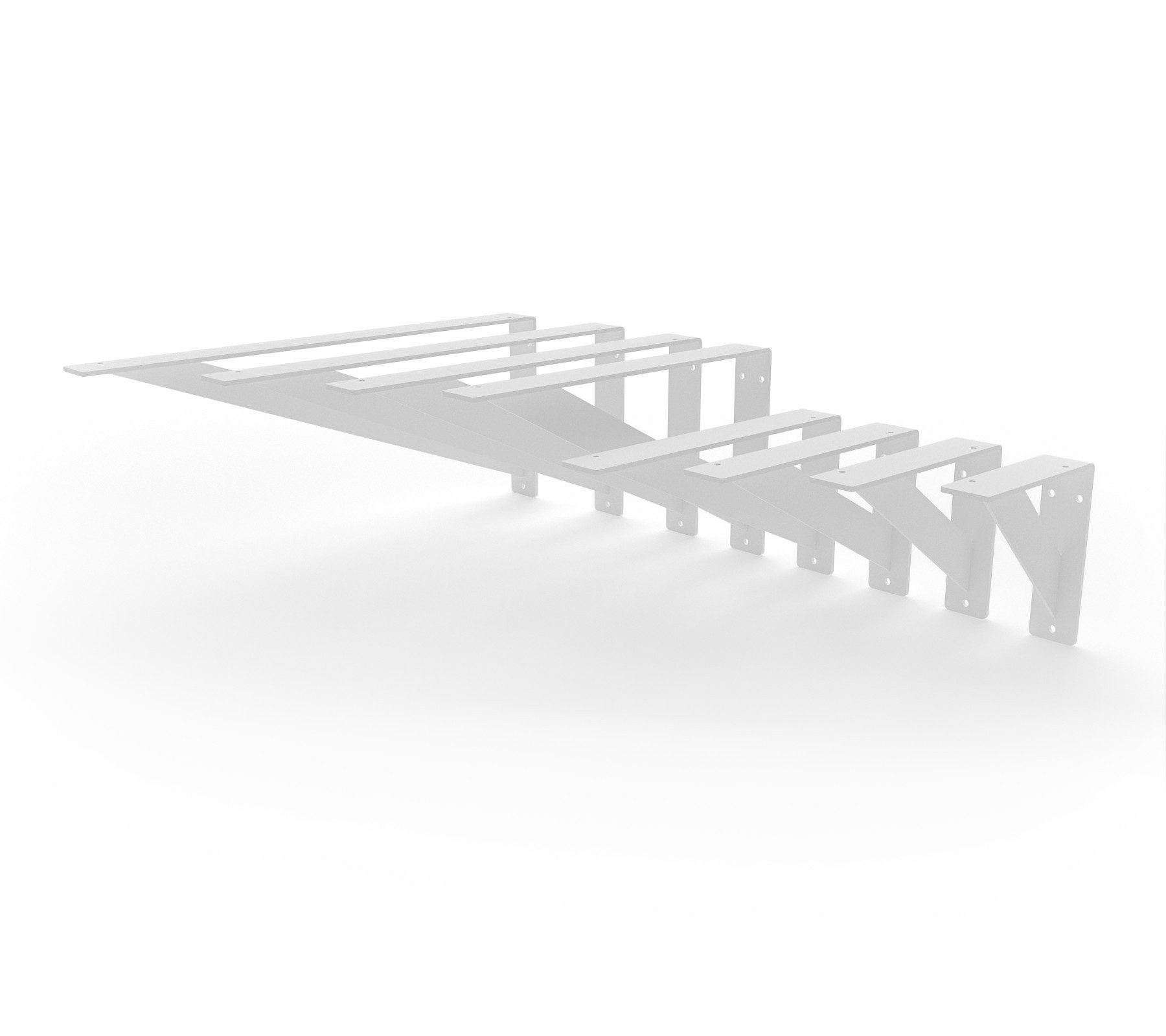 HEVVA Waschtischbefestigung Waschtischhalterung 15/20/25/30/35/40/45/50 cm, ELBE, Regalwinkel, (1-St)