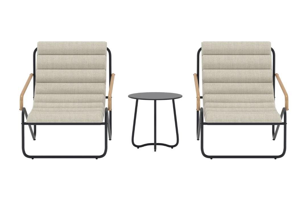 ebuy24 Gartenlounge-Sessel Ithaka Loungeset schwarz.