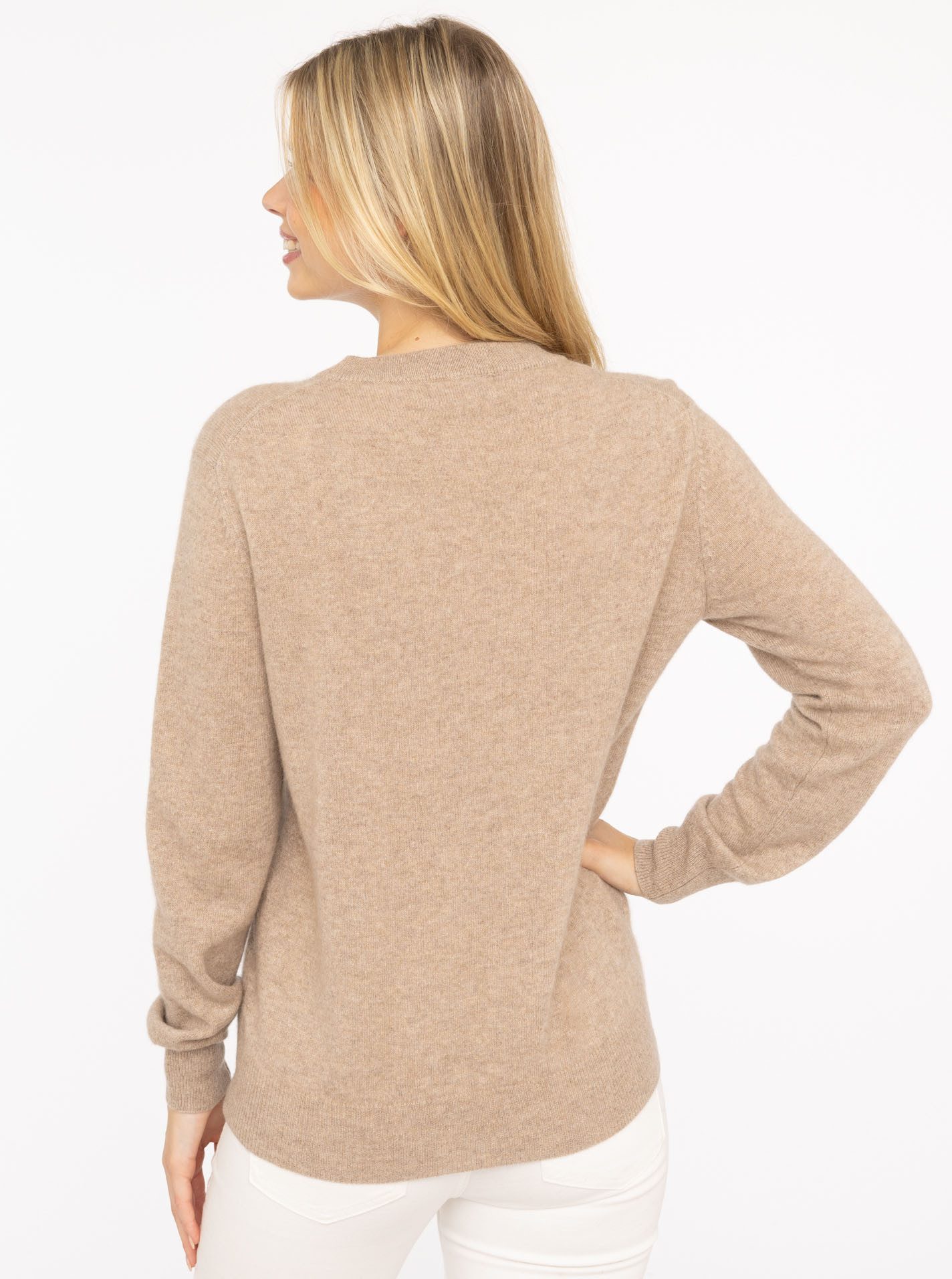 Zwillingsherz Strickpullover Duck Rundhals,aus reinem Kaschmir mit großer E günstig online kaufen