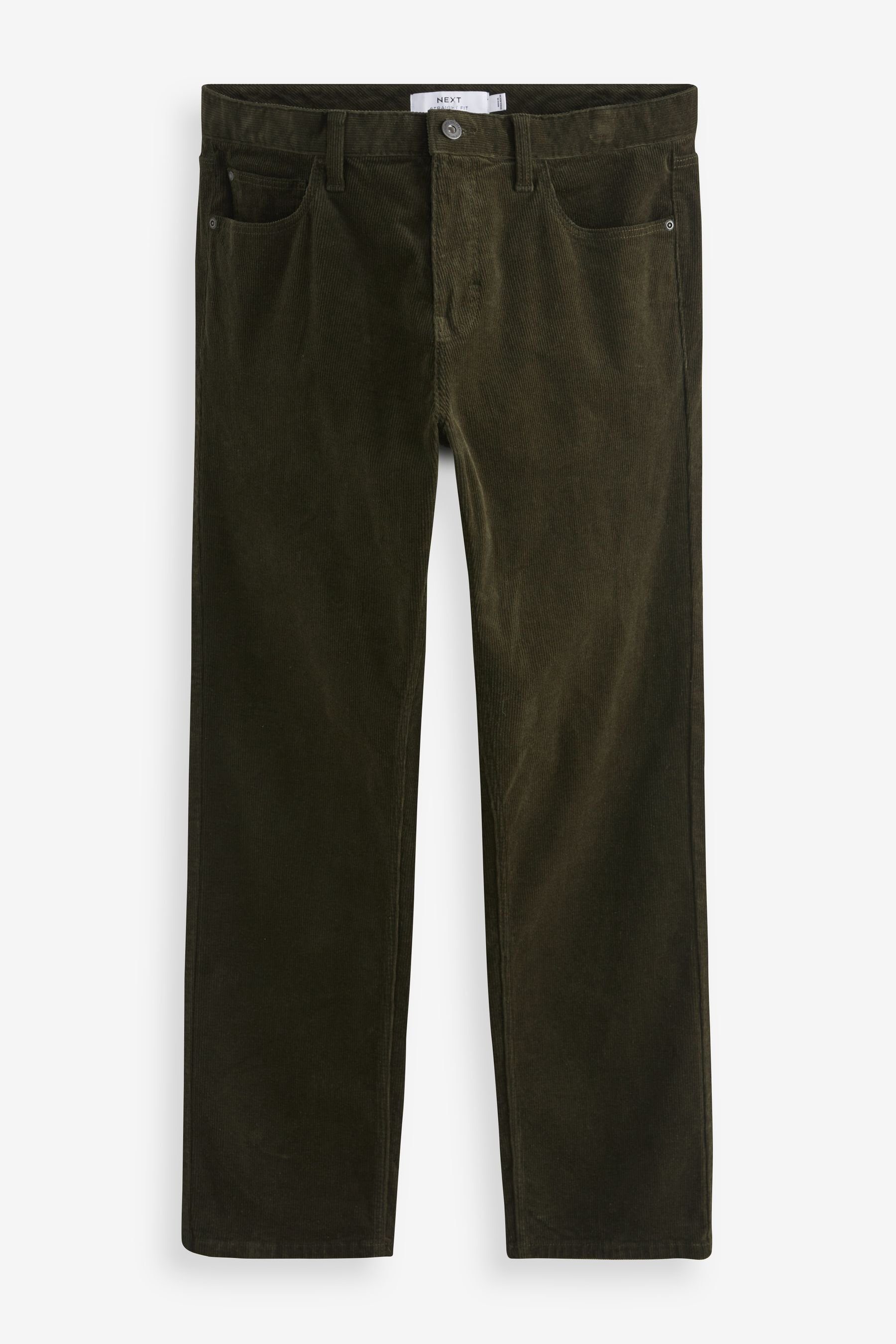 5-Pocket-Jeans (1-tlg) Next Dark aus im Fit Cord Straight Green Straight-Jeans