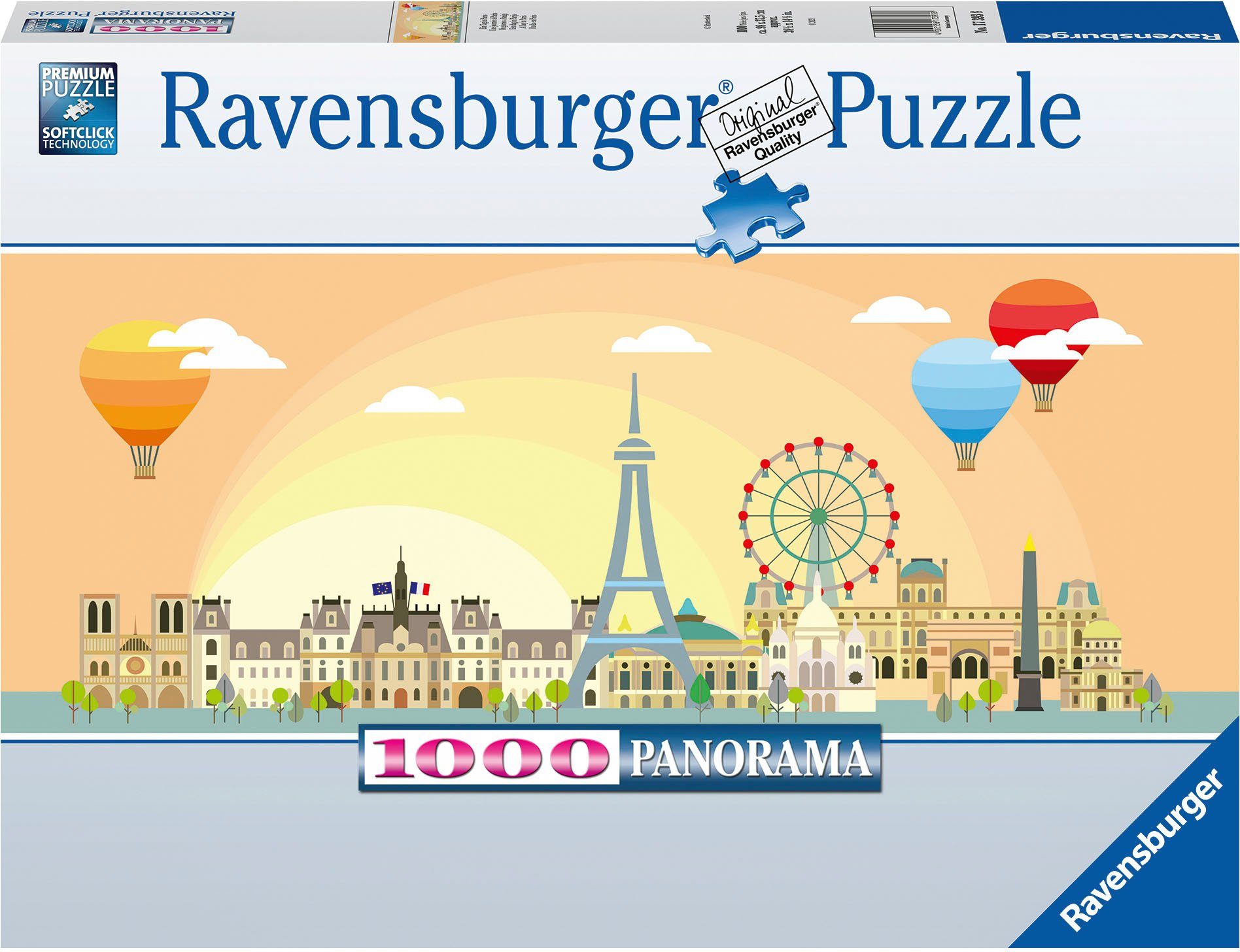 Ravensburger Puzzle Ein Tag in Paris, 1000 Puzzleteile, Made in Germany; FSC®- schützt Wald - weltweit