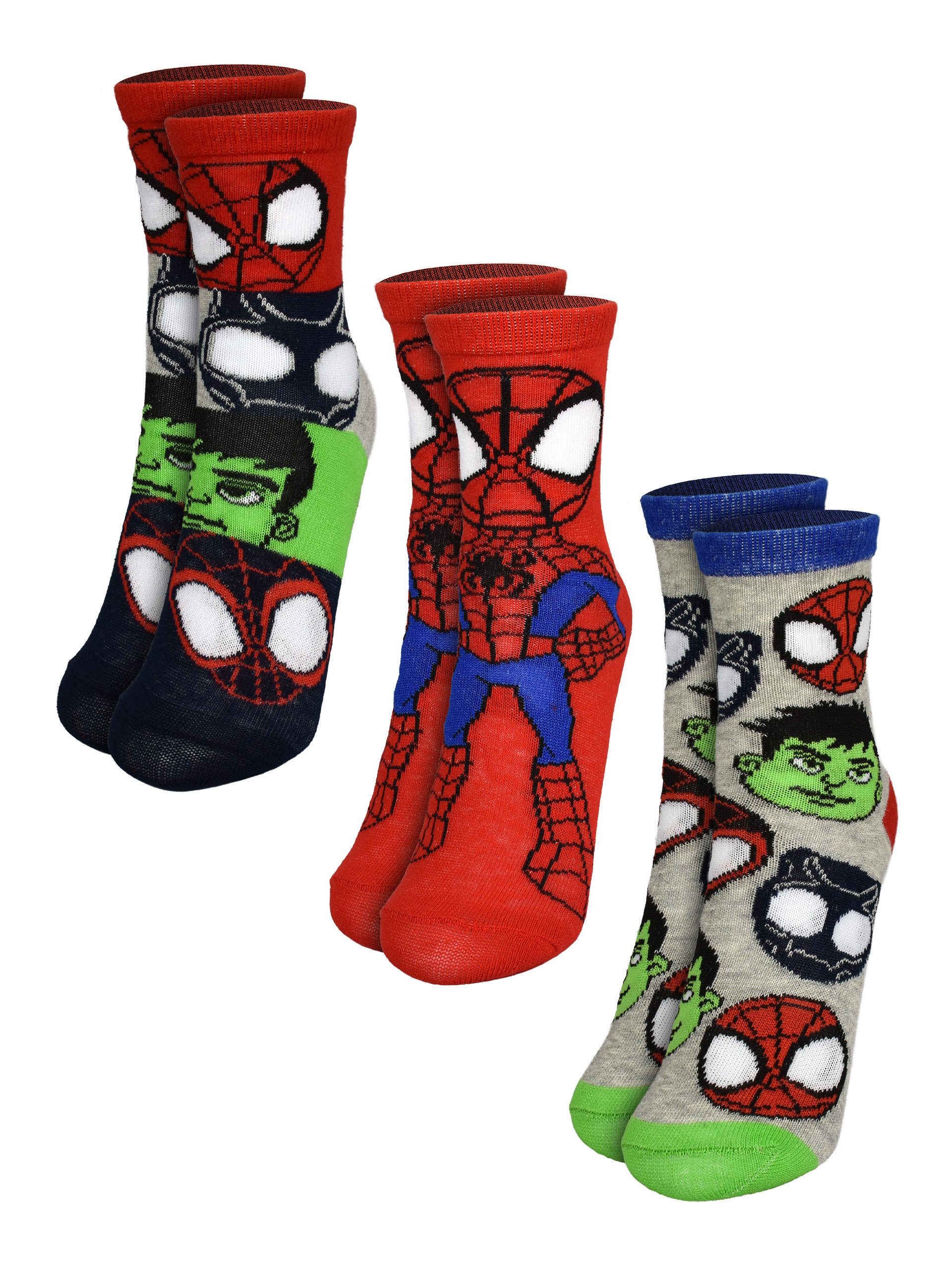 United Labels® Socken Marvel Spidey Socken Spiderman Söckchen Strümpfe (3er Pack) Originallizenz