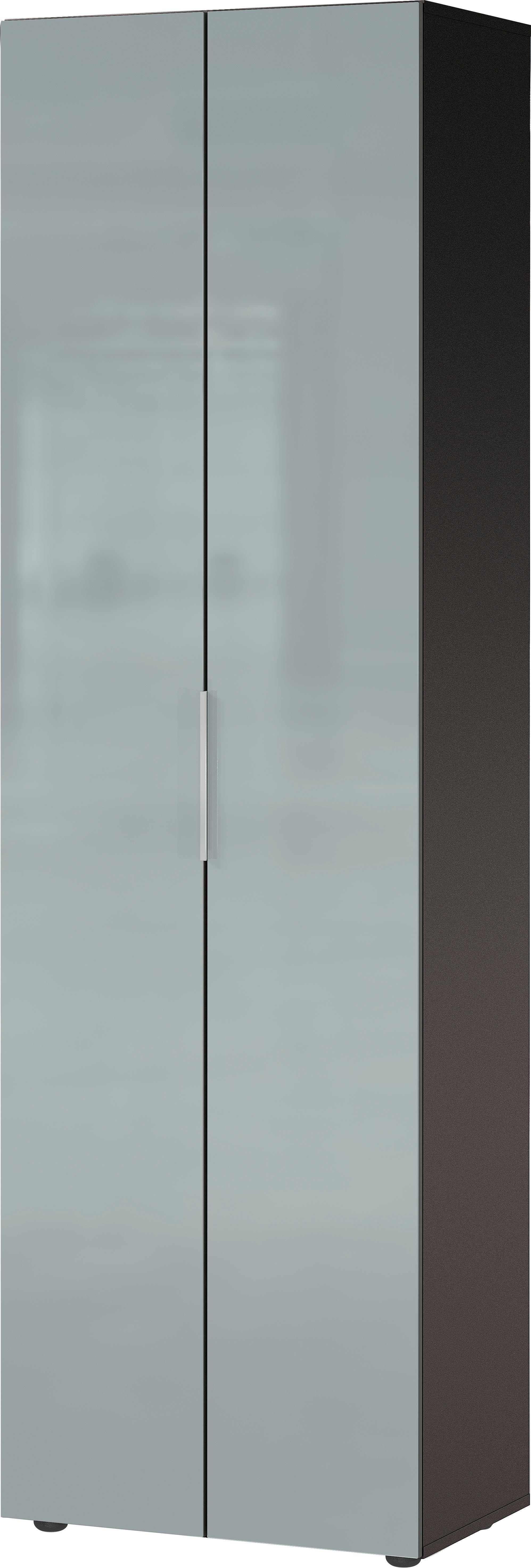 GERMANIA Garderobenschrank Oakland mit Glasfront Breite: 59cm, Türdämpfung,verstellb. Böden, Metallgriffe aus Chrom