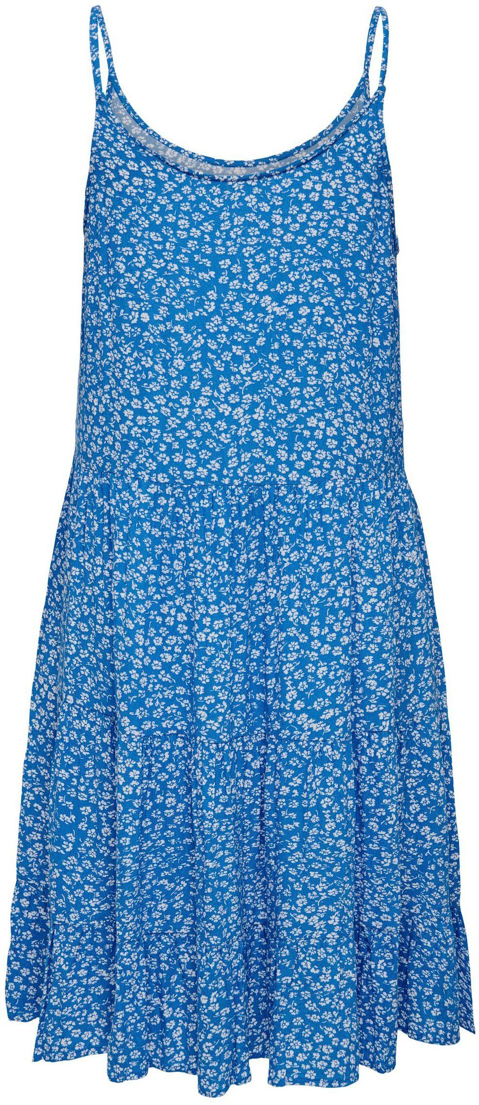 ONLY Spaghettikleid ONLMAJ mit AOP:LUNA AOP DRESS NOOS Volant FLOWER SHORT Marina WVN LIFE S/L