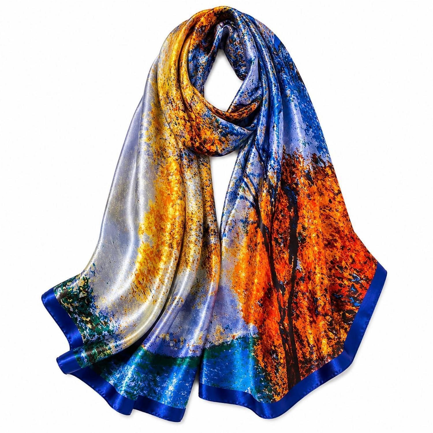 LuxusKollektion Seidenschal Seidenschal Damen Elegant 180x90cm Polyester-Satin, (1-St)