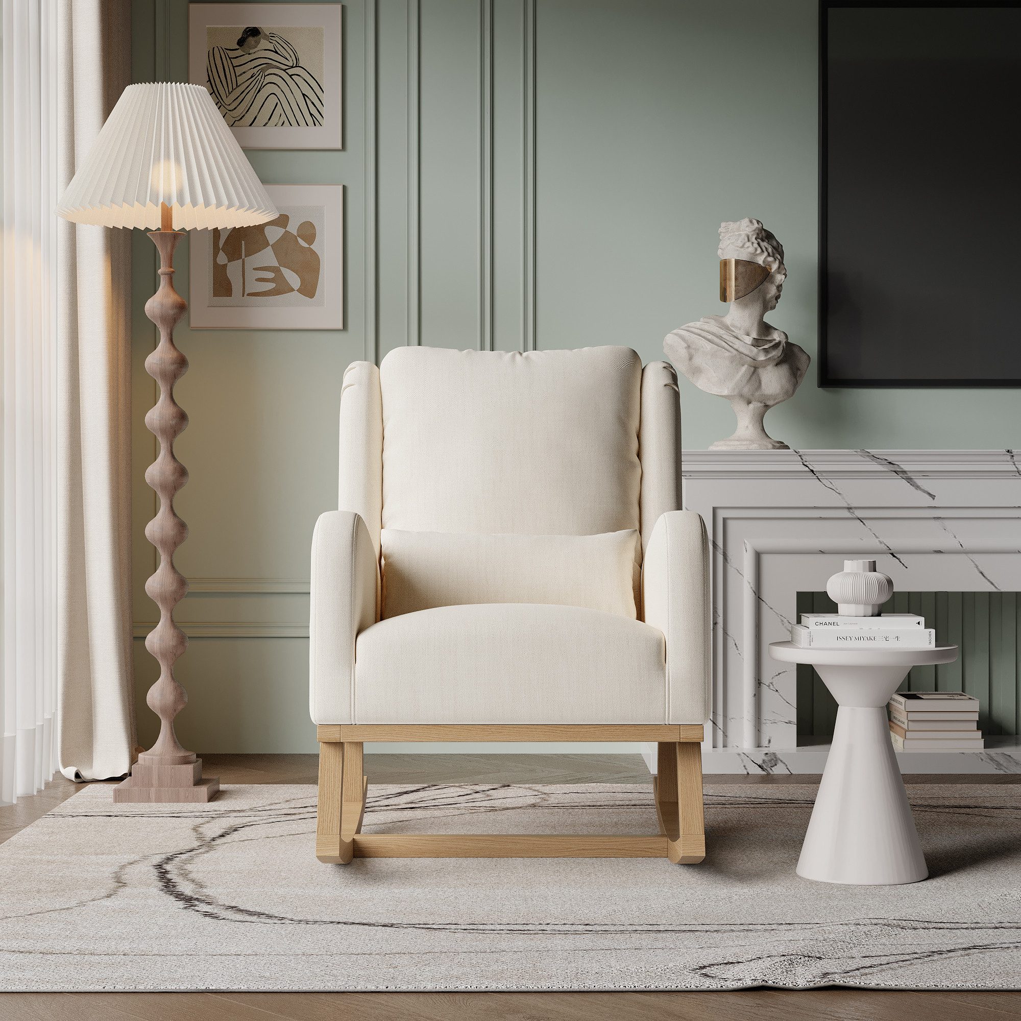 Furnishings Home Schaukelstuhl Loungesessel Hellbeiger mit günstig online kaufen
