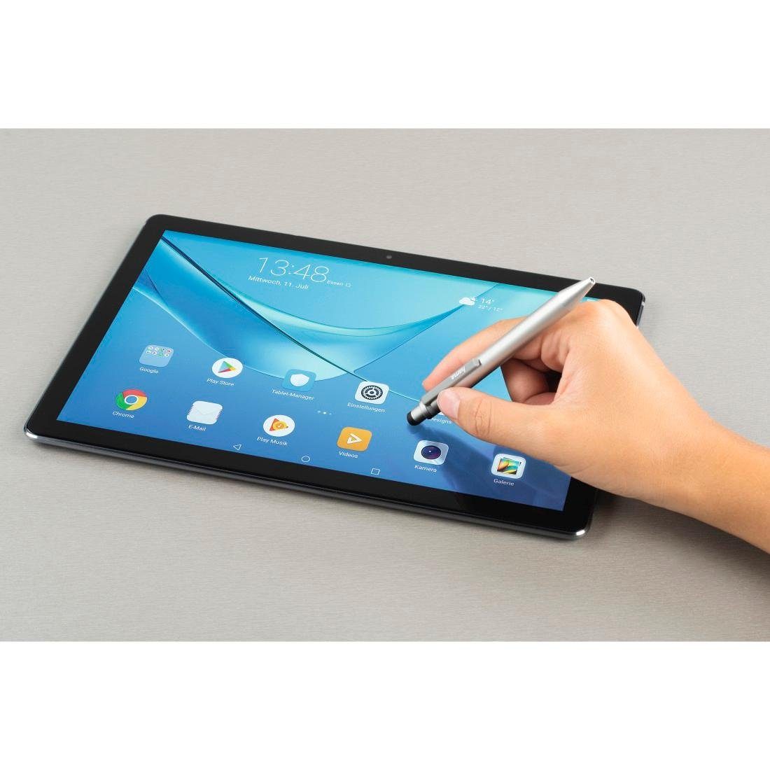 Stift Tablet/Handy, silberfarben 120 Eingabestift Kugelschreiber Display, kapazitives Hama für integrierter mm Eingabestift für Länge:
