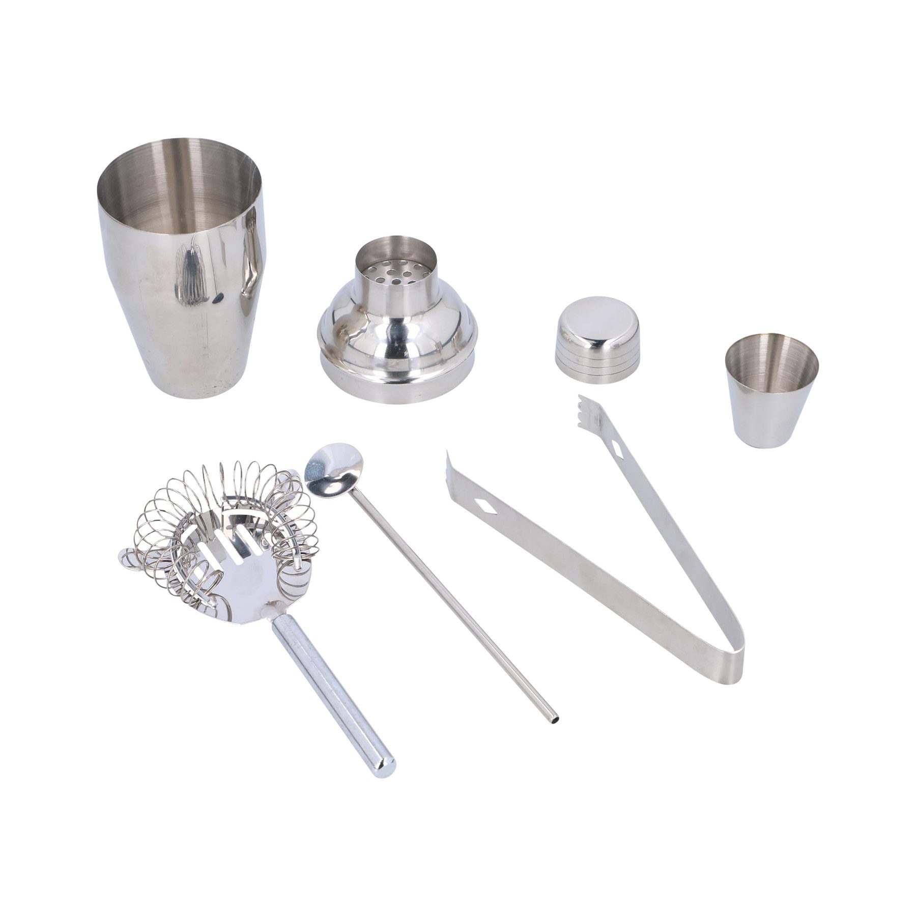 Alpina Cocktail-Set ALPINA Cocktail-Set 10185, 5-Teilig, Shaker 350ml, rostfrei, Edelstahl