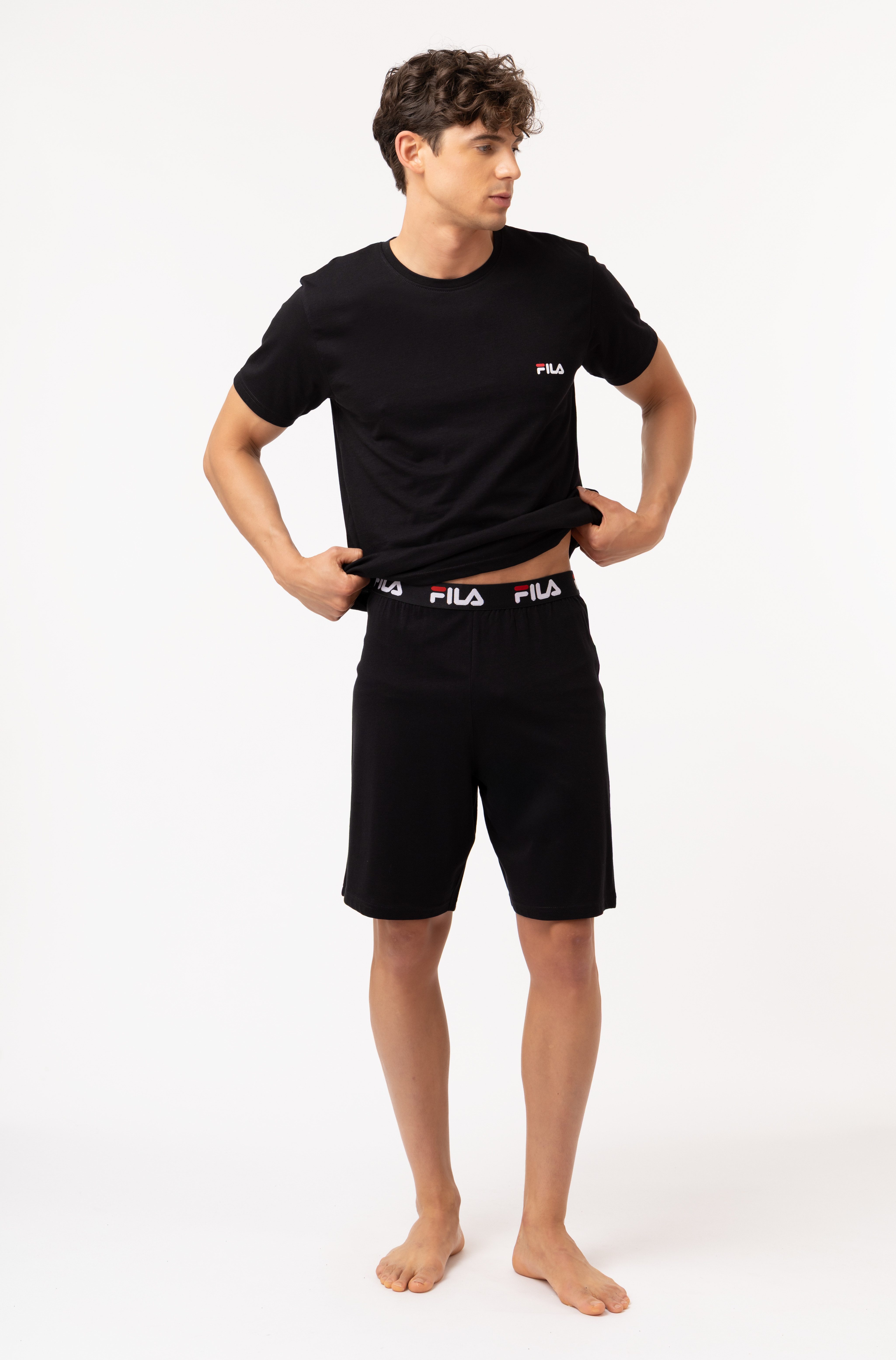 Fila Schlafanzug MAN JERSEY PYJAMAS (2 tlg) Hose mit elastischem Logobund u günstig online kaufen