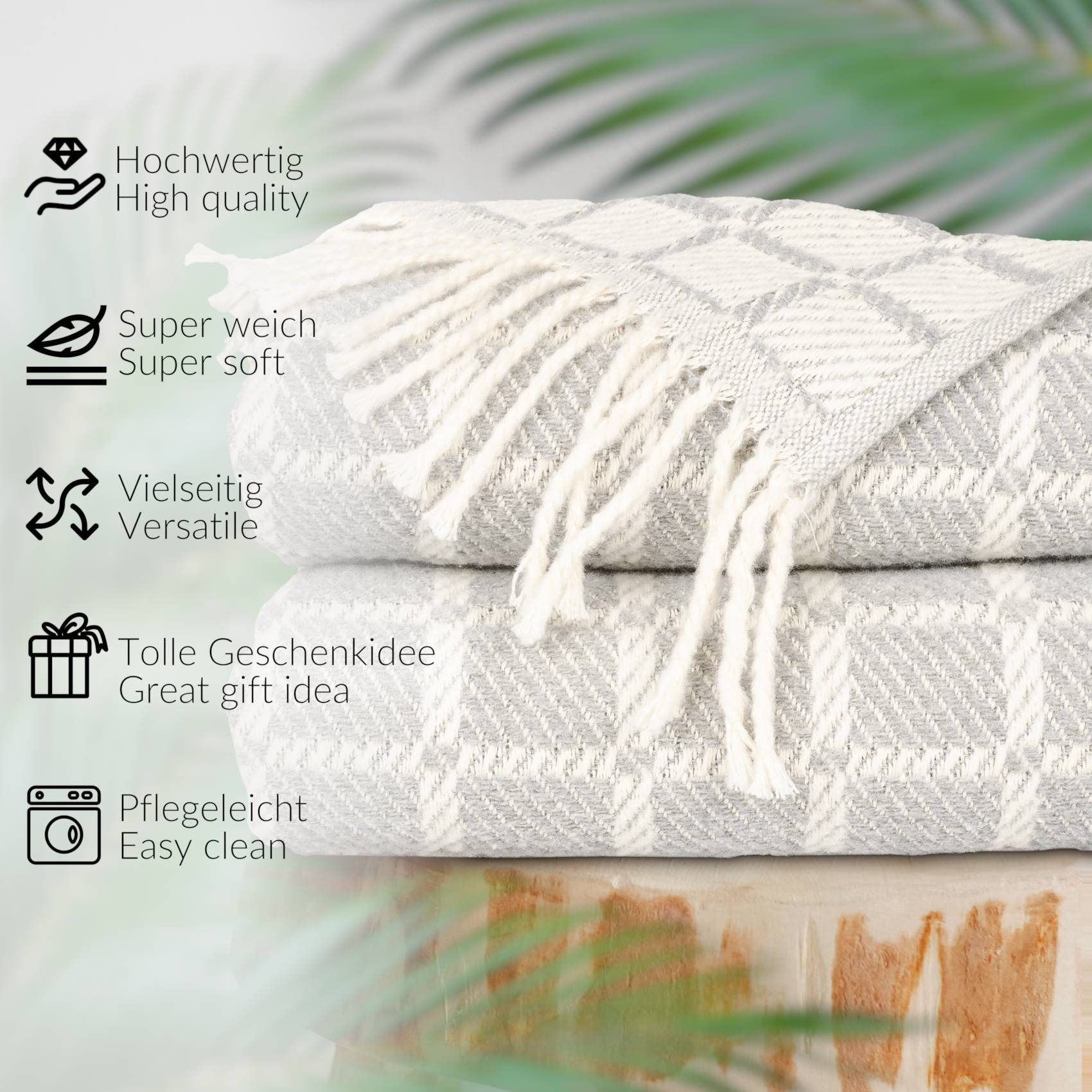 Plaid Tania weiche Kuscheldecke Tagesdecke hochwertig günstig online kaufen