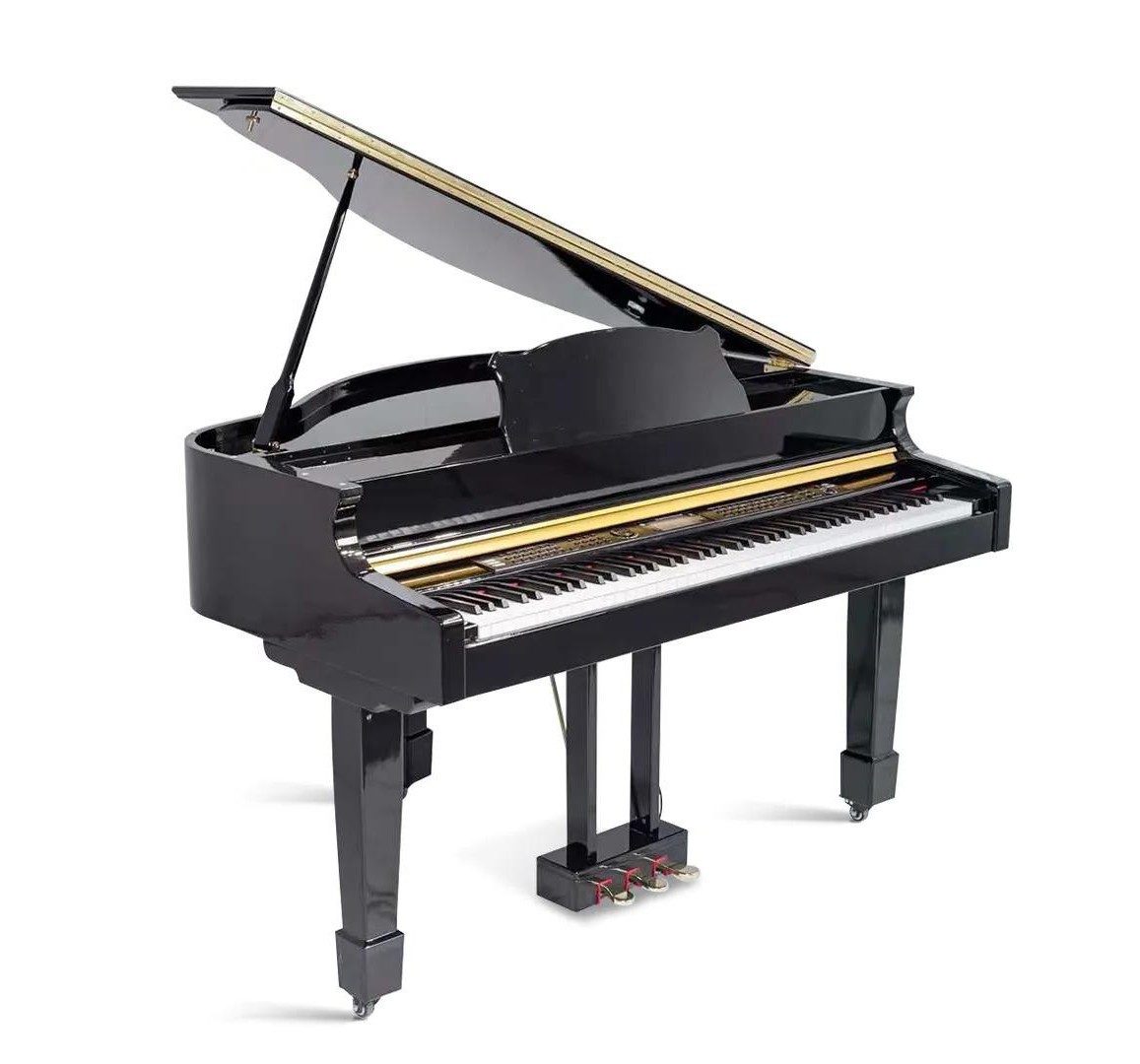 Xlmoebel Flügel Klavier XLMOEBEL Digitalpiano Hochglanz Schwarz mit 88 Tasten und Pedalen (1-St), Made in Europa