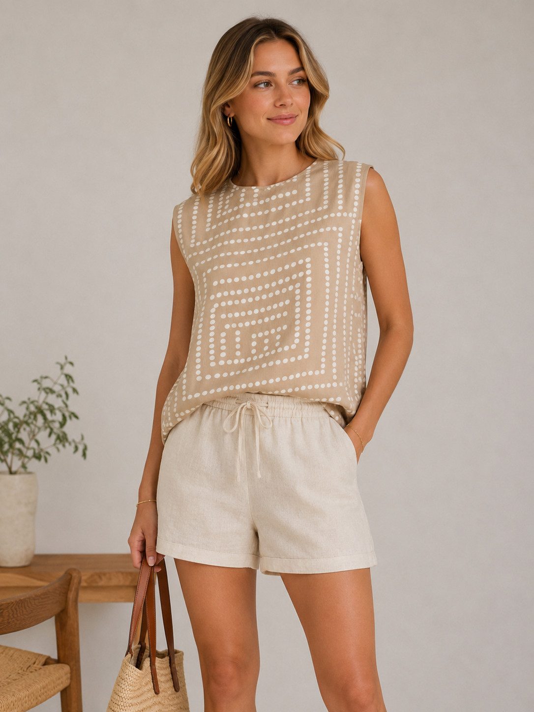 Vila Tanktop VIFRELLI KLEO S/L O-NECK SHORT TOP