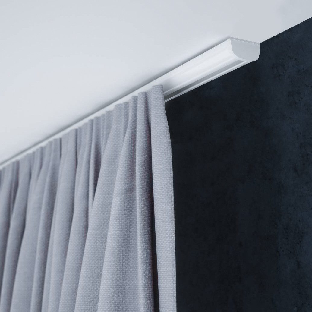 SN DECO GROUP Gardinenschiene Objektschiene SC, 1-läufig, Fixmaß, mit Bohren, verschraubt, Aluminium, erhältlich in versch. Längen und Farben, Innenlauf, Vorlangschiene