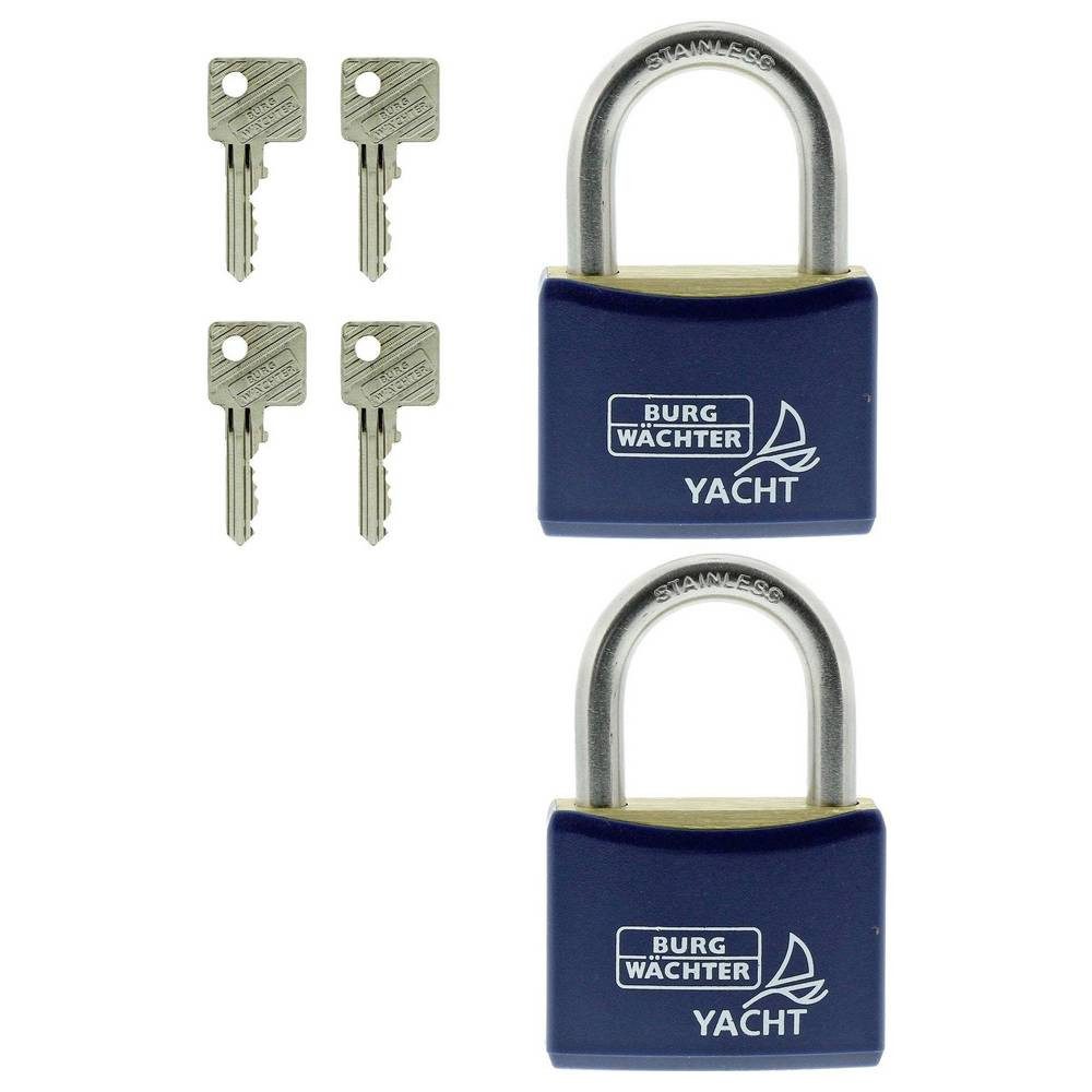 Burg Wächter Vorhängeschloss Vorhängeschloss-Set Duo 460 Ni 40 SB 2er Set Duo 460 Ni 40 SB