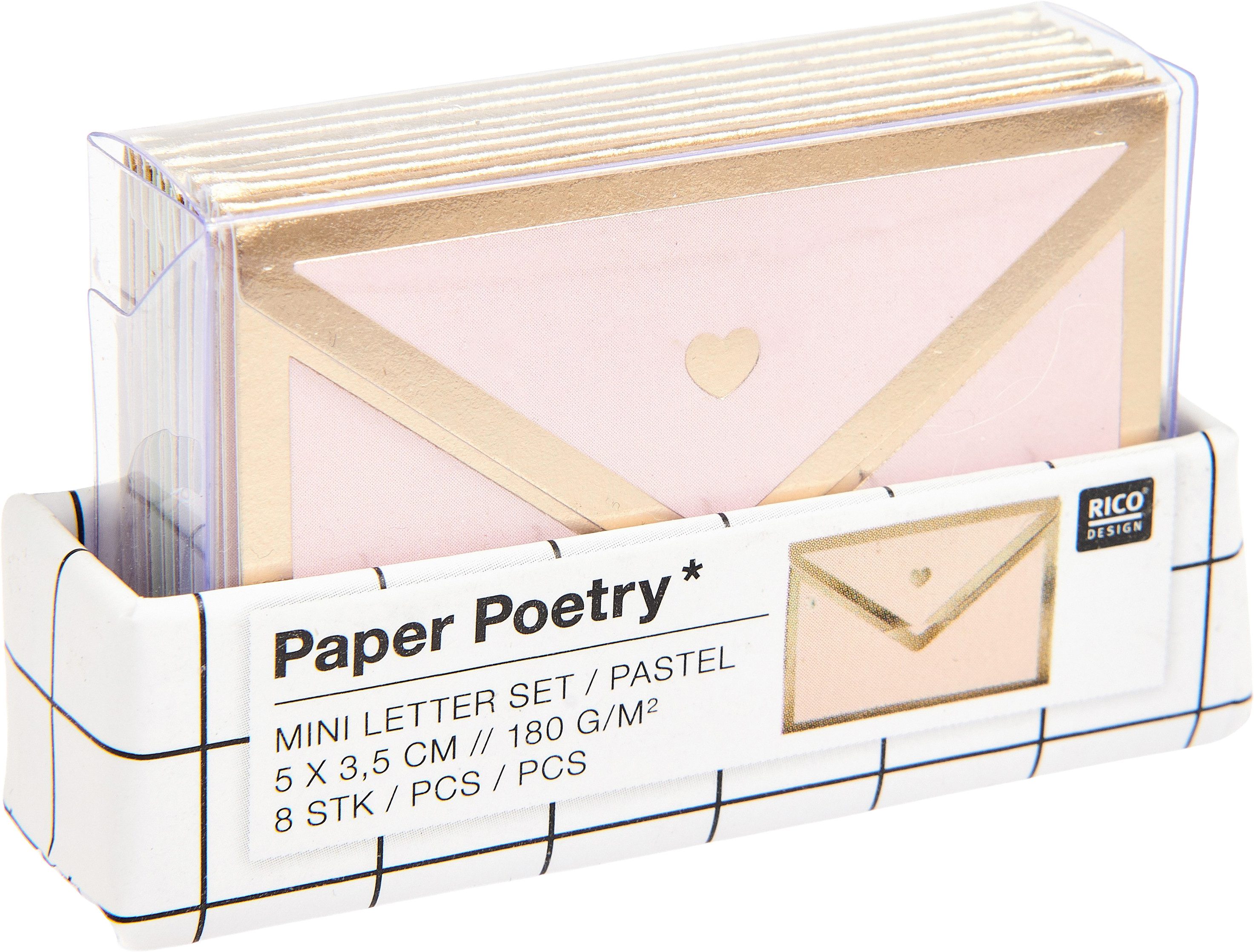 Rico Design Briefumschlag Mini Briefe Pastell, Mini Briefe Pastell