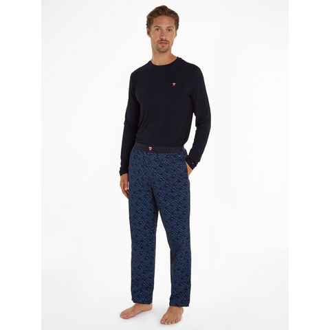 Tommy Hilfiger Underwear Schlafanzug LS PJ PANT SET PRINT mit Markenlabel
