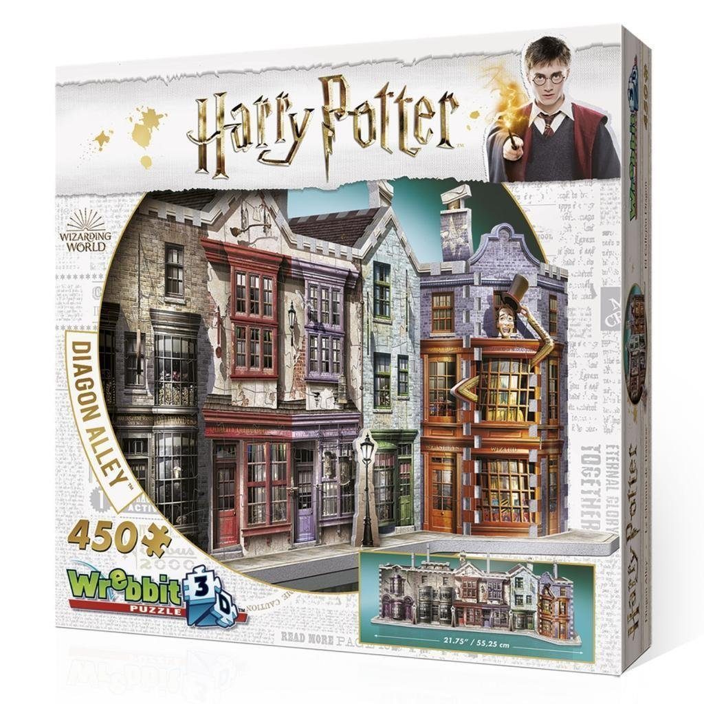 JH-Products Puzzle 3D-Puzzle 450 Teile, Puzzleteile Harry Winkelgasse/Diagon Potter/ - Alley 450