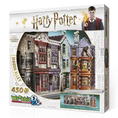 JH-Products Puzzle Winkelgasse/Diagon Alley - Harry Potter/ 3D-Puzzle 450 Teile, 450 Puzzleteile