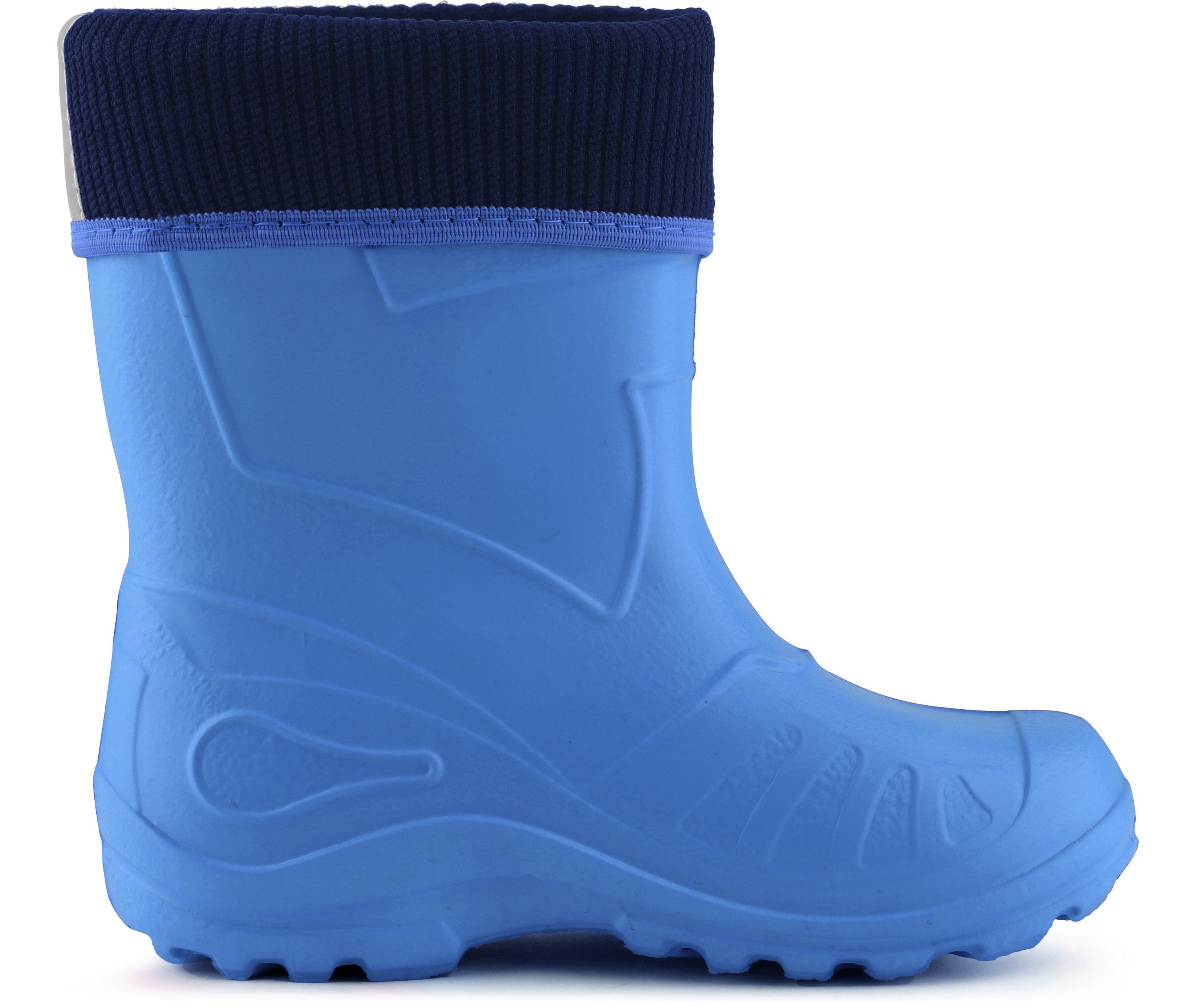 Gummistiefel KL058 Kinder Gefüttert Thermo Ladeheid Gummistiefel EVA Hellblau Federleichte