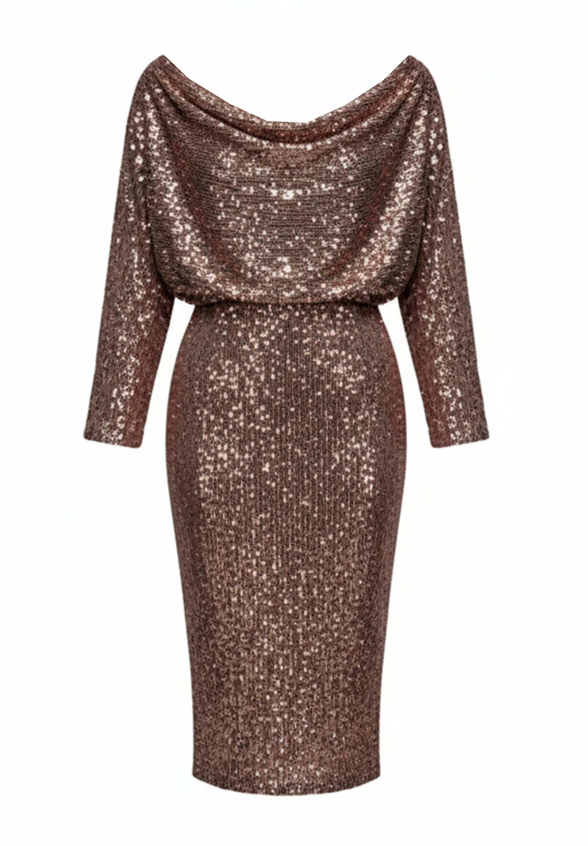 Goddiva Midikleid Sequin Cowl Neck Midi günstig online kaufen