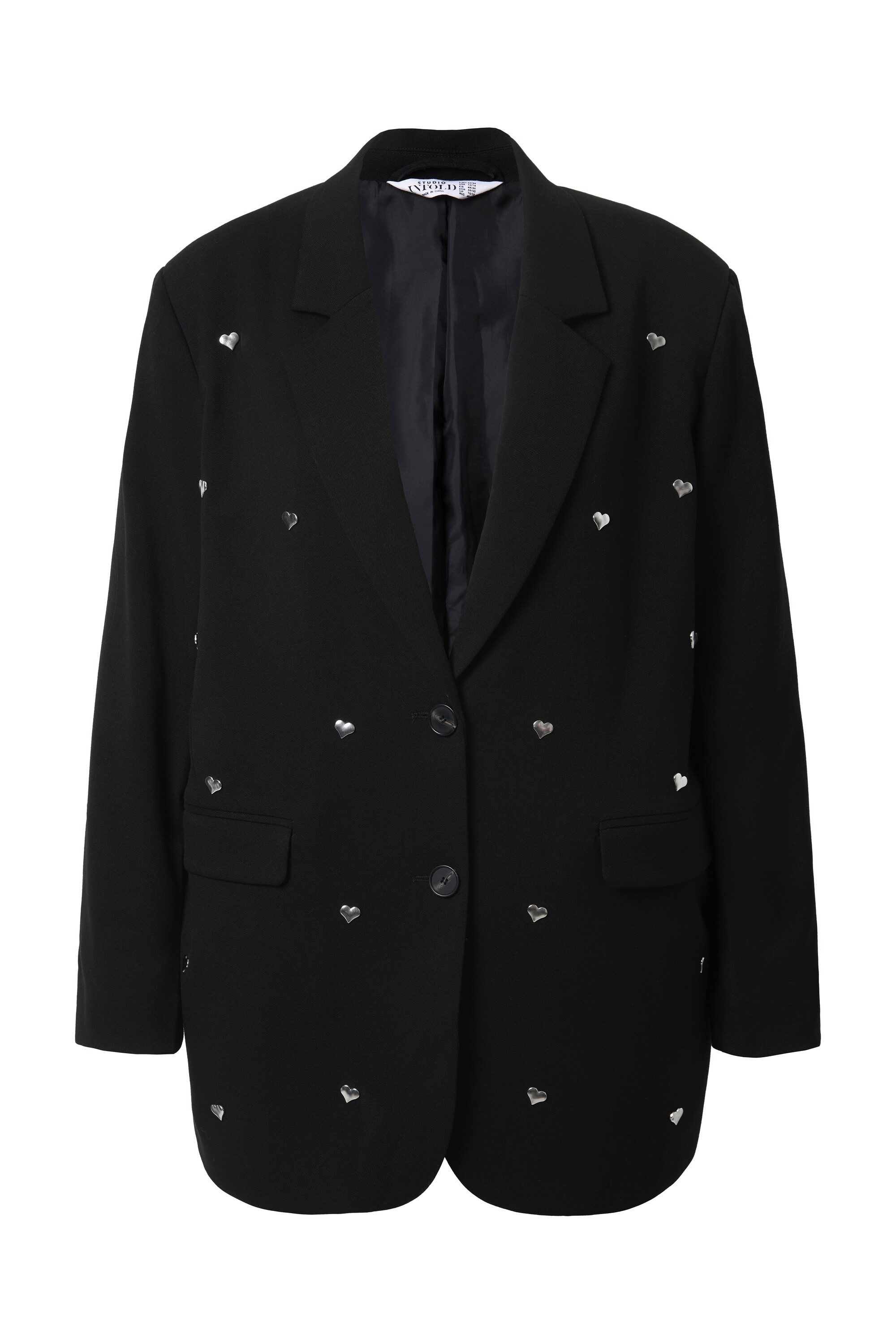 Studio Untold Blusenblazer Blazer oversized Heart-Nieten günstig online kaufen